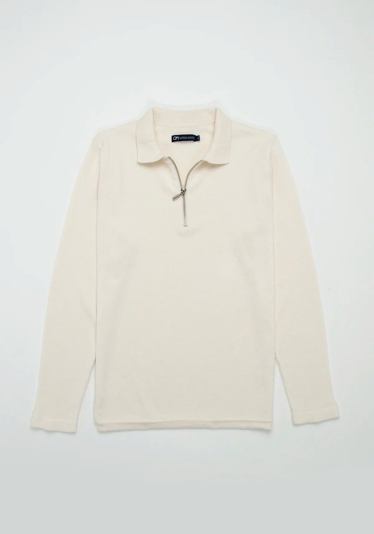 Saco Camisero Half Zip Algodón Crema - imagen 1