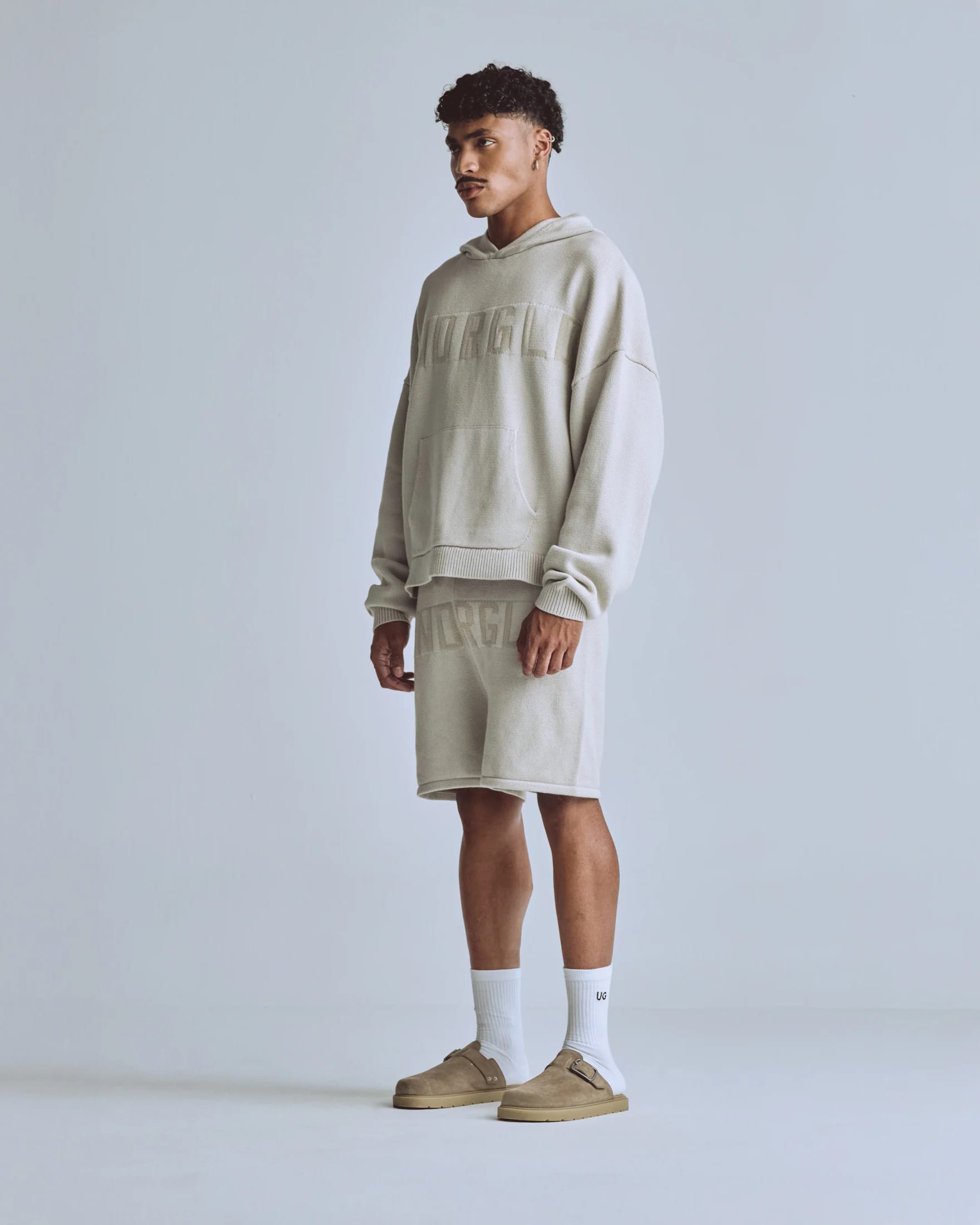 Basics UNDRGLD Knitted Shorts Cream - imagen 11