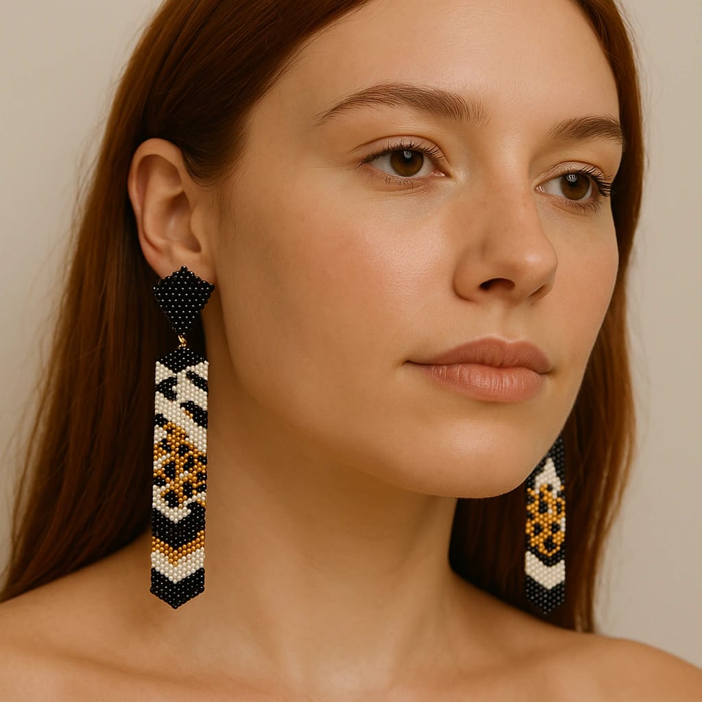 Miyuki Tie Earrings - imagen 2