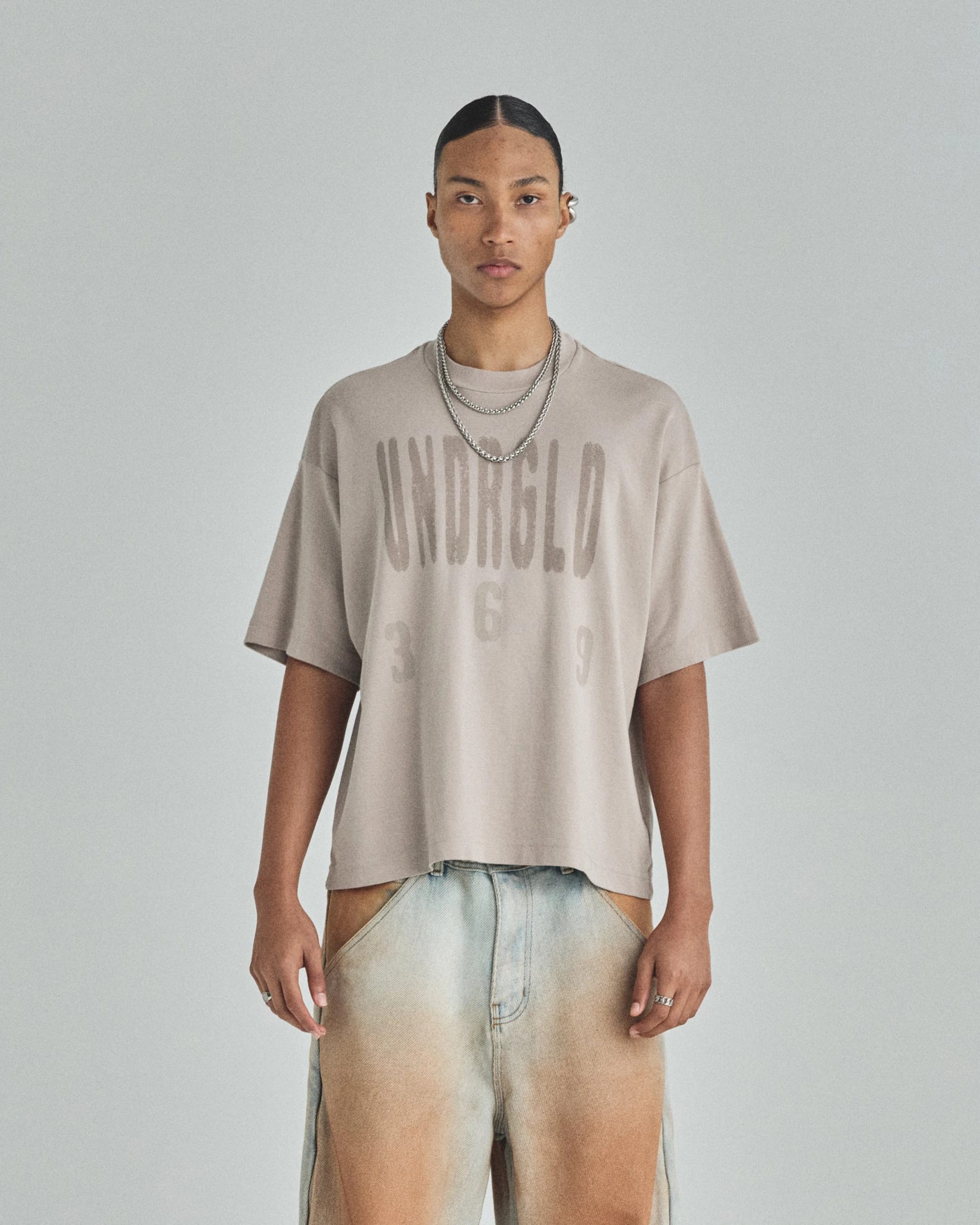 Spring UNDRGLD Boxy Fit Tshirt Cream - imagen 2