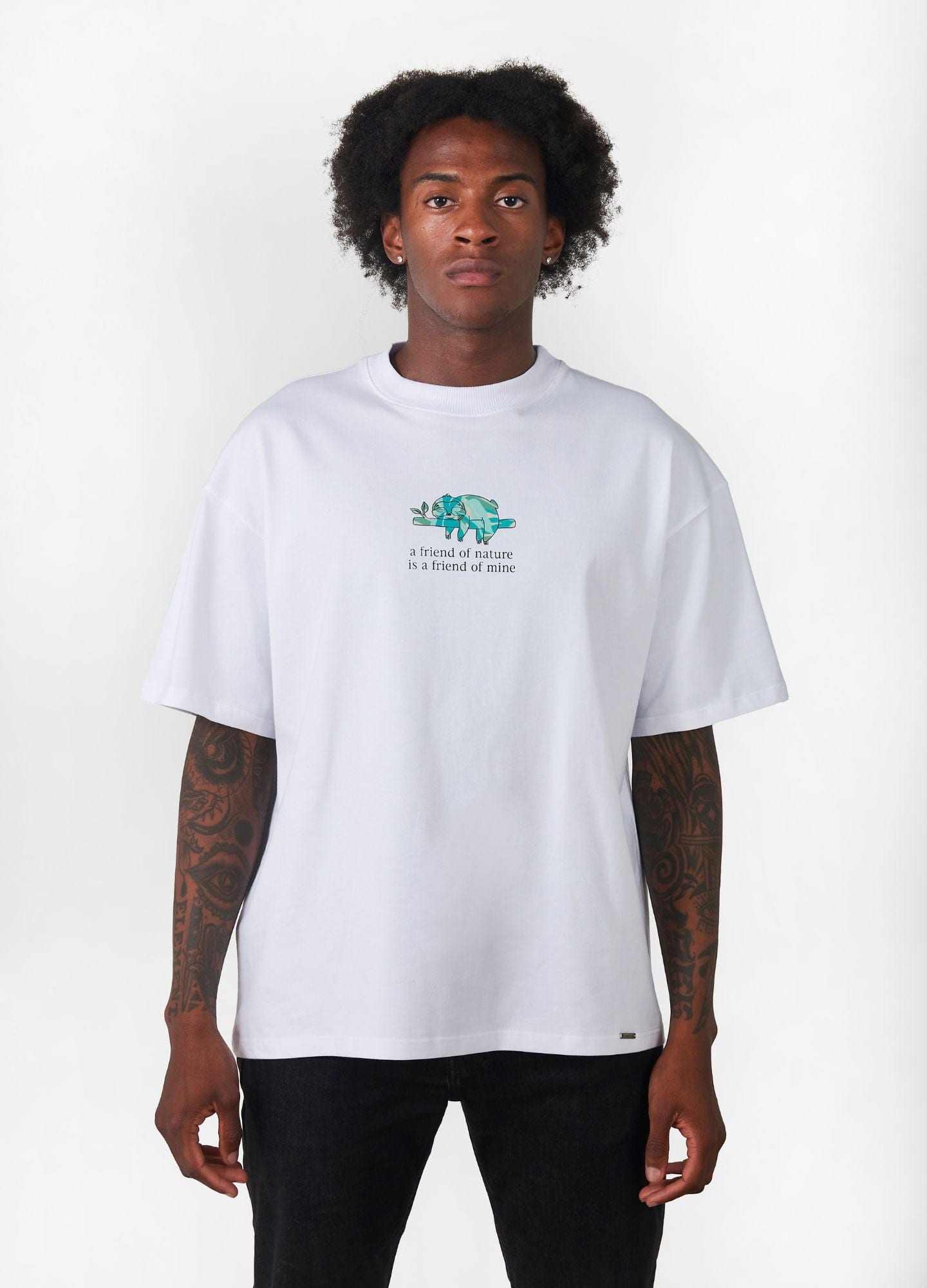 Signature Nature Camiseta Oversized – Blanco (green) - imagen 1