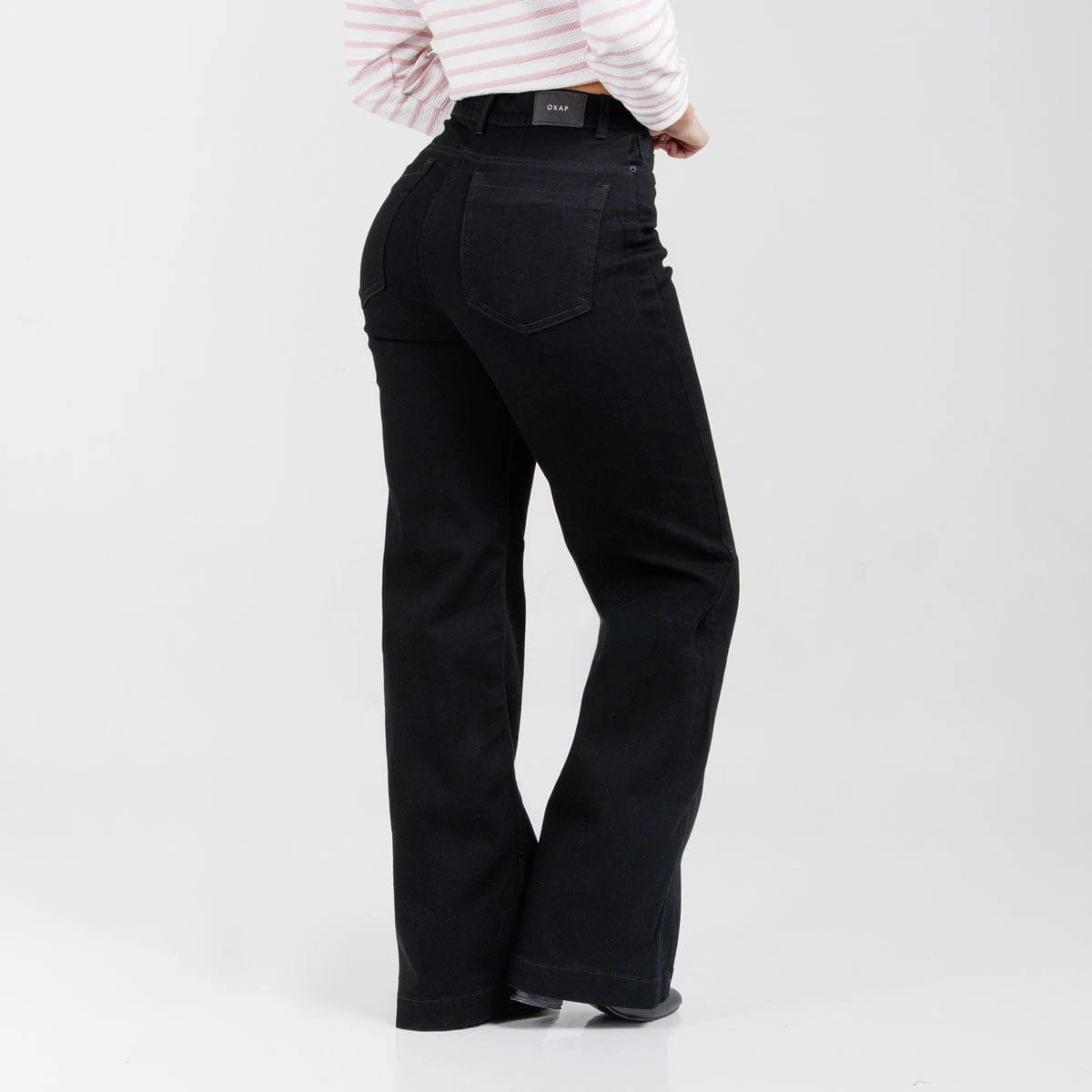 Jean Wde Leg Negro Ax-3158 Licrado - imagen 2