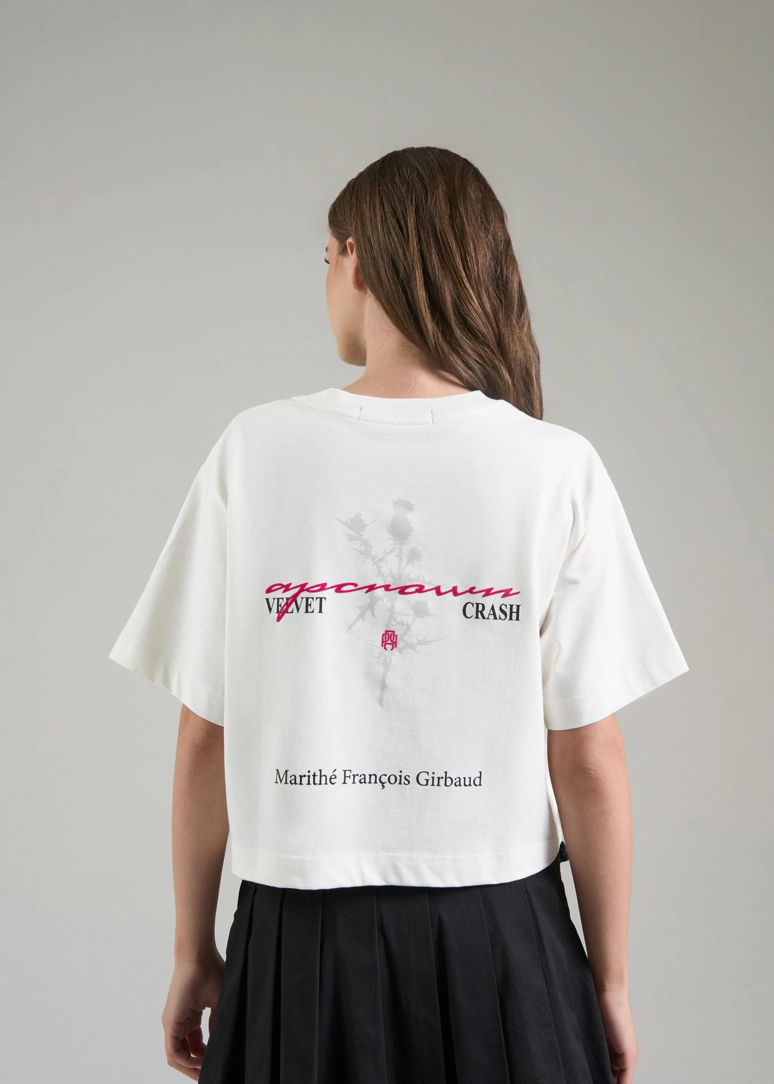 WHITE FLOWER CROP TOP - imagen 4