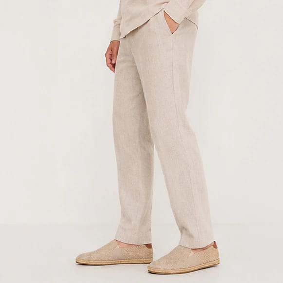 PANTALON CON PRETINA 100% LINO HOMBRE - imagen 2