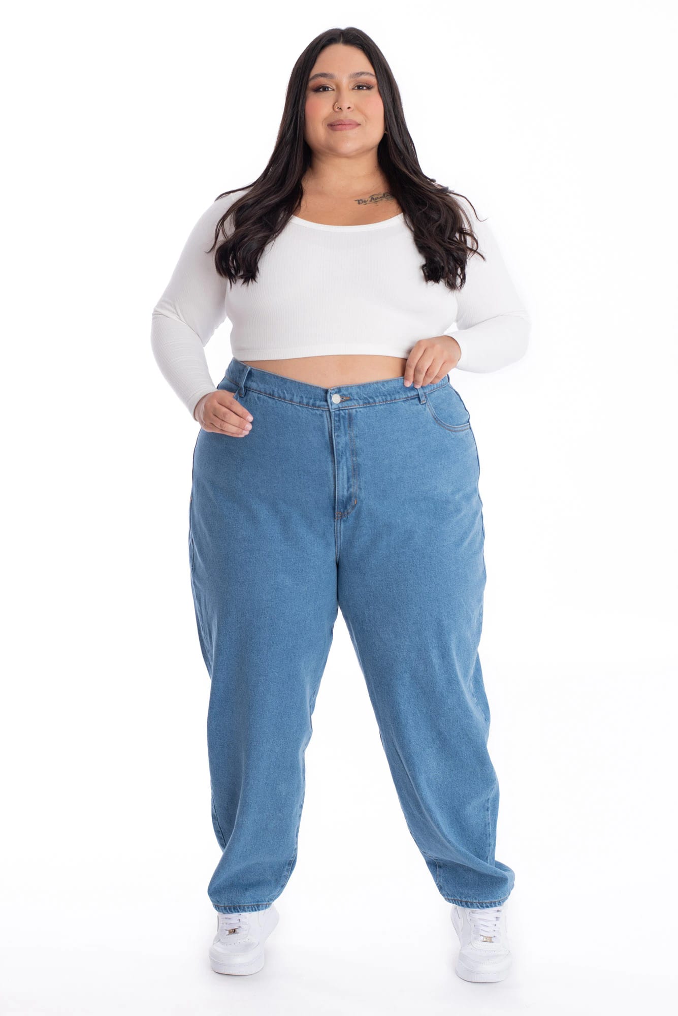 Jean Boyfriend Azul Medio 356 - imagen 1
