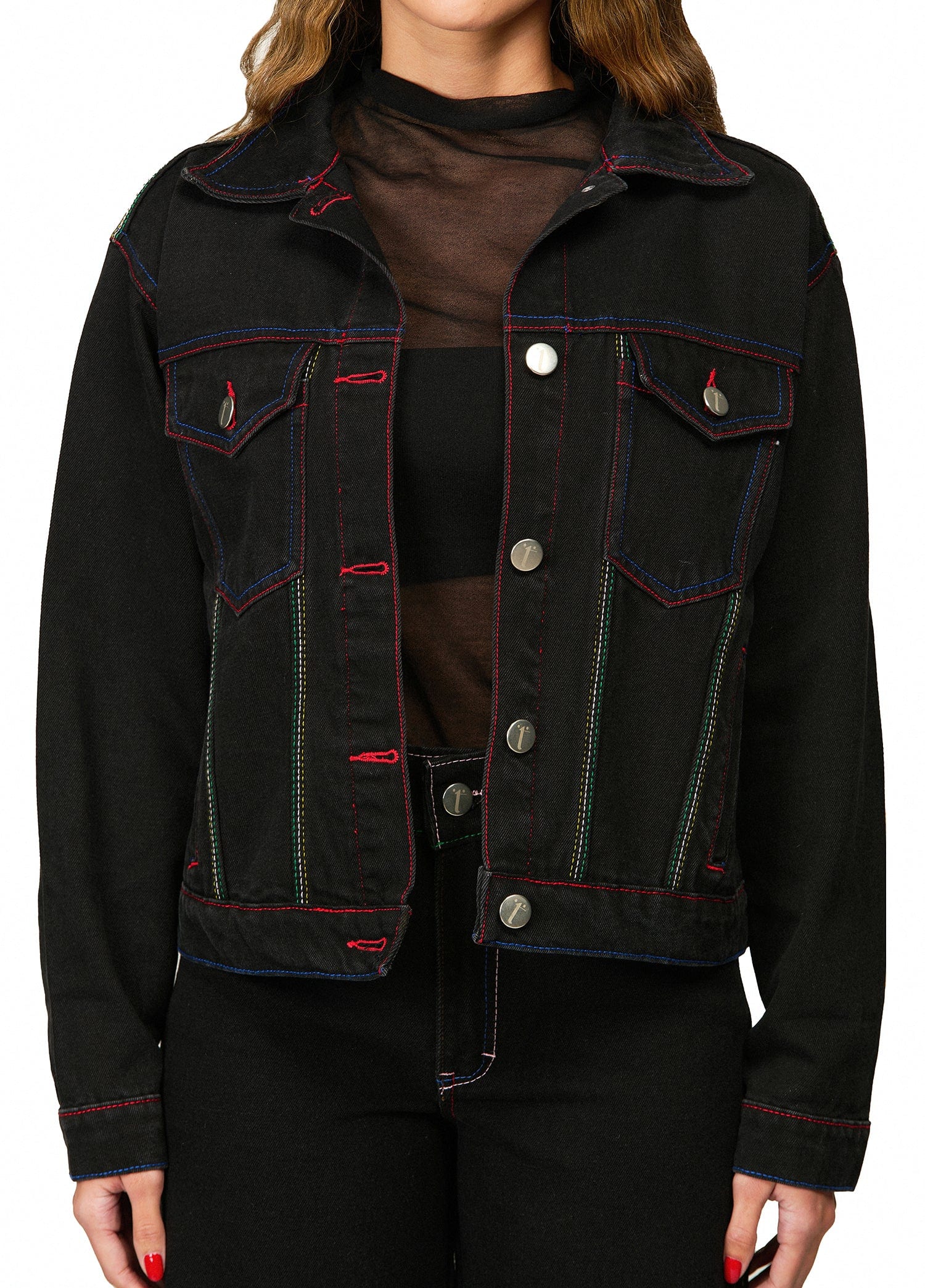 Chaqueta Denim Negra Momento - imagen 2