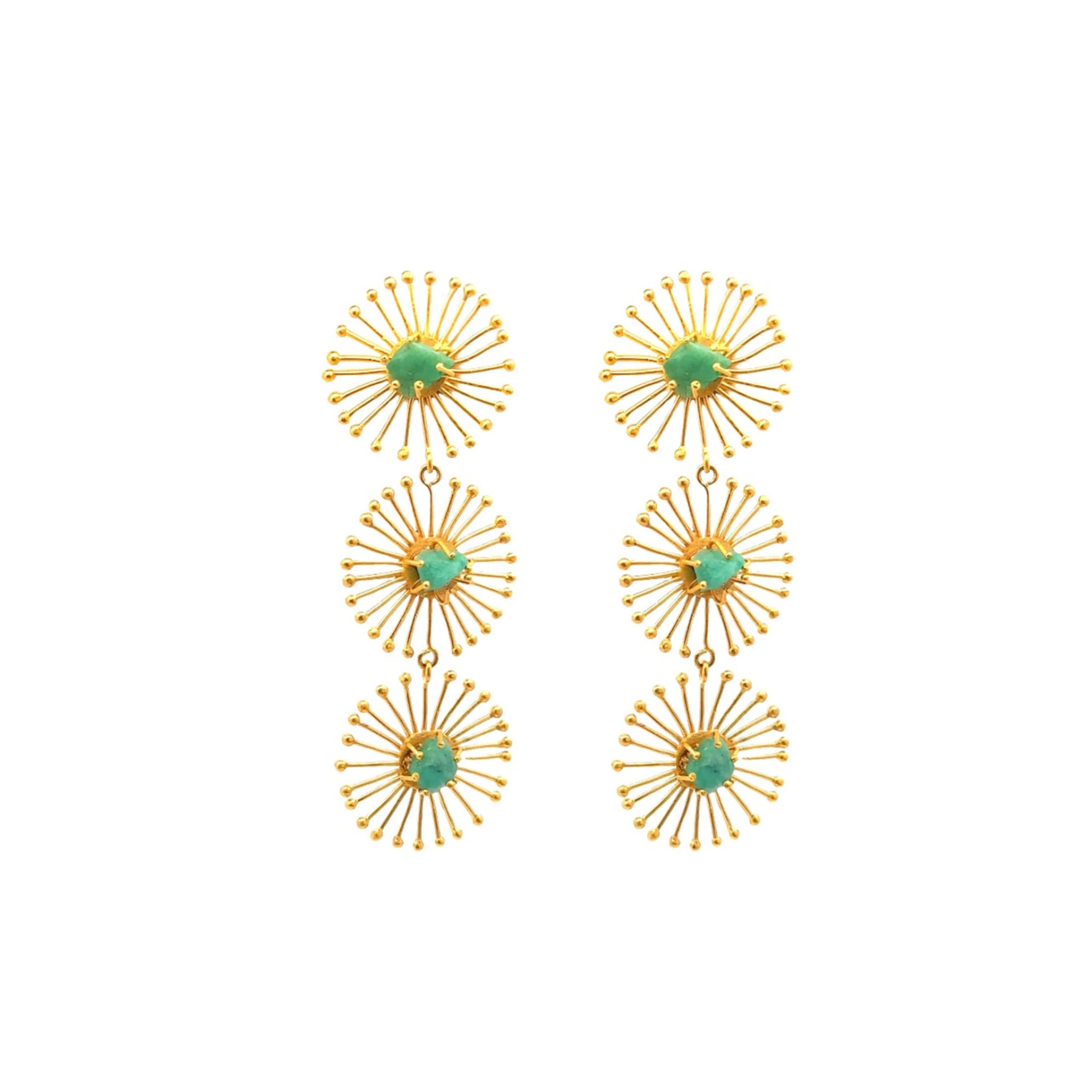 Triple Dandelion Earrings - imagen 1