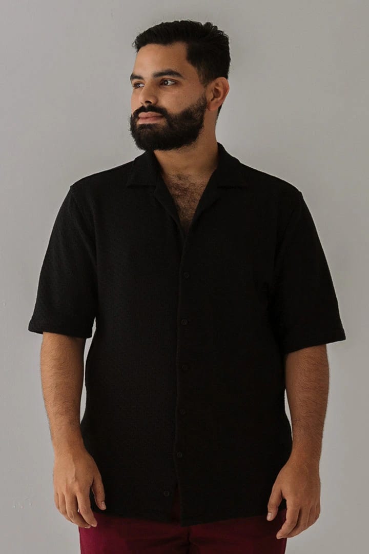 Camisa tejida negra - imagen 1