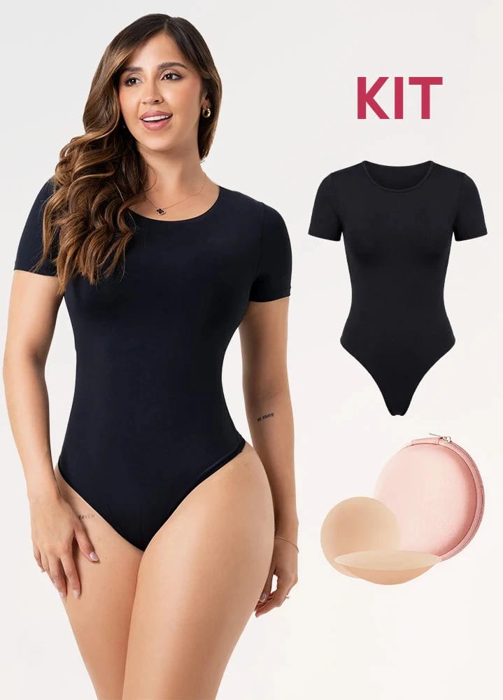 Kit Salome TD01L5: Body Manga Corta + Cubre Pezones Invisibles - imagen 2