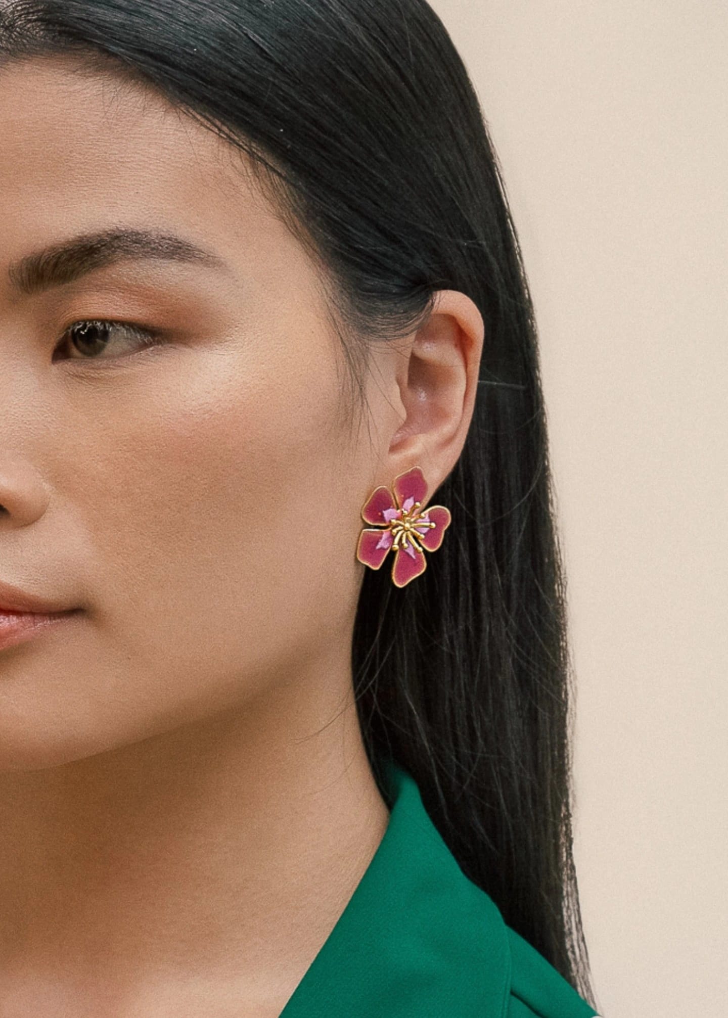 Aretes Aurora Midi Burgundy - imagen 2