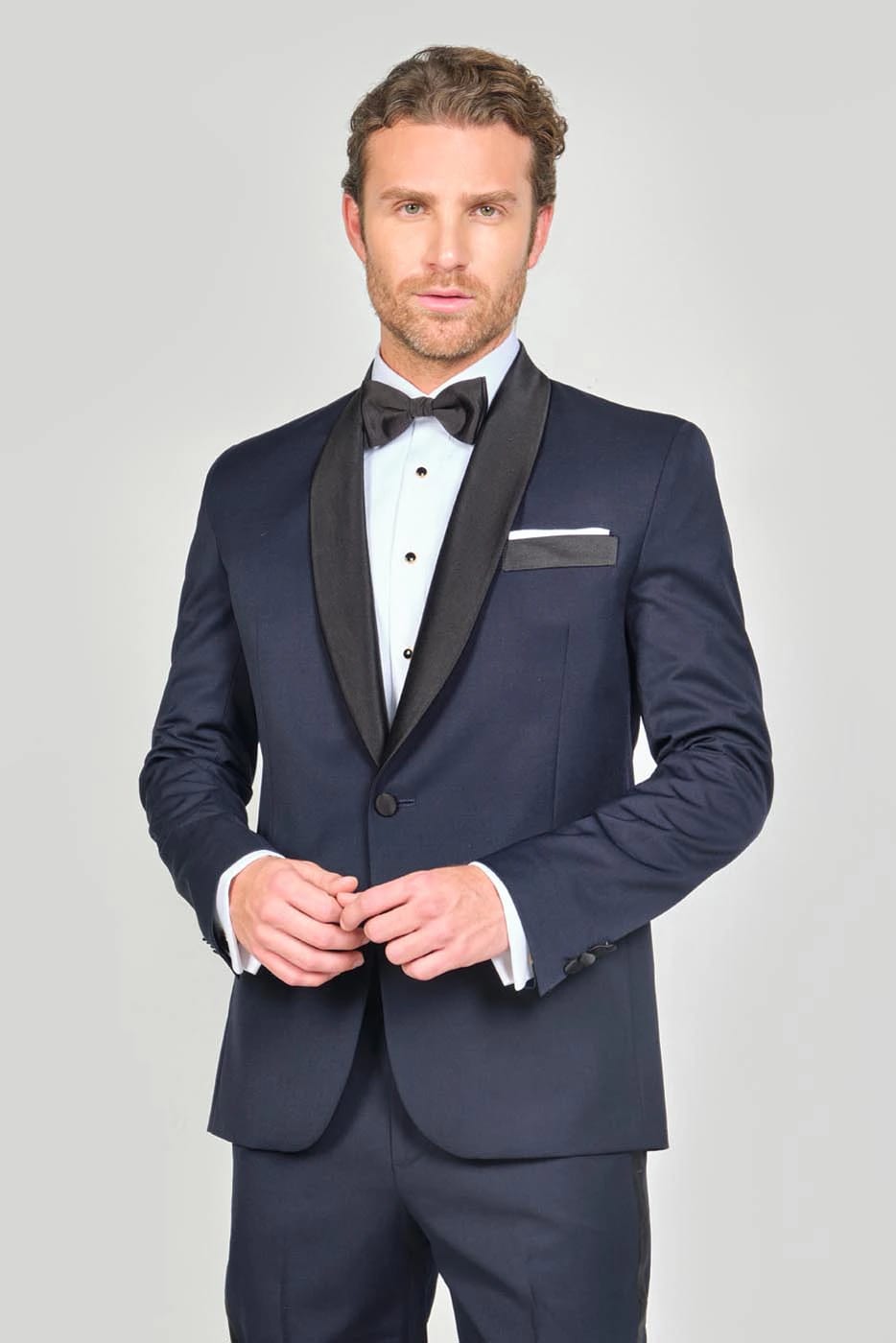 Traje Formal Sobre Medida Paño Tropical Azul Oscuro - imagen 2