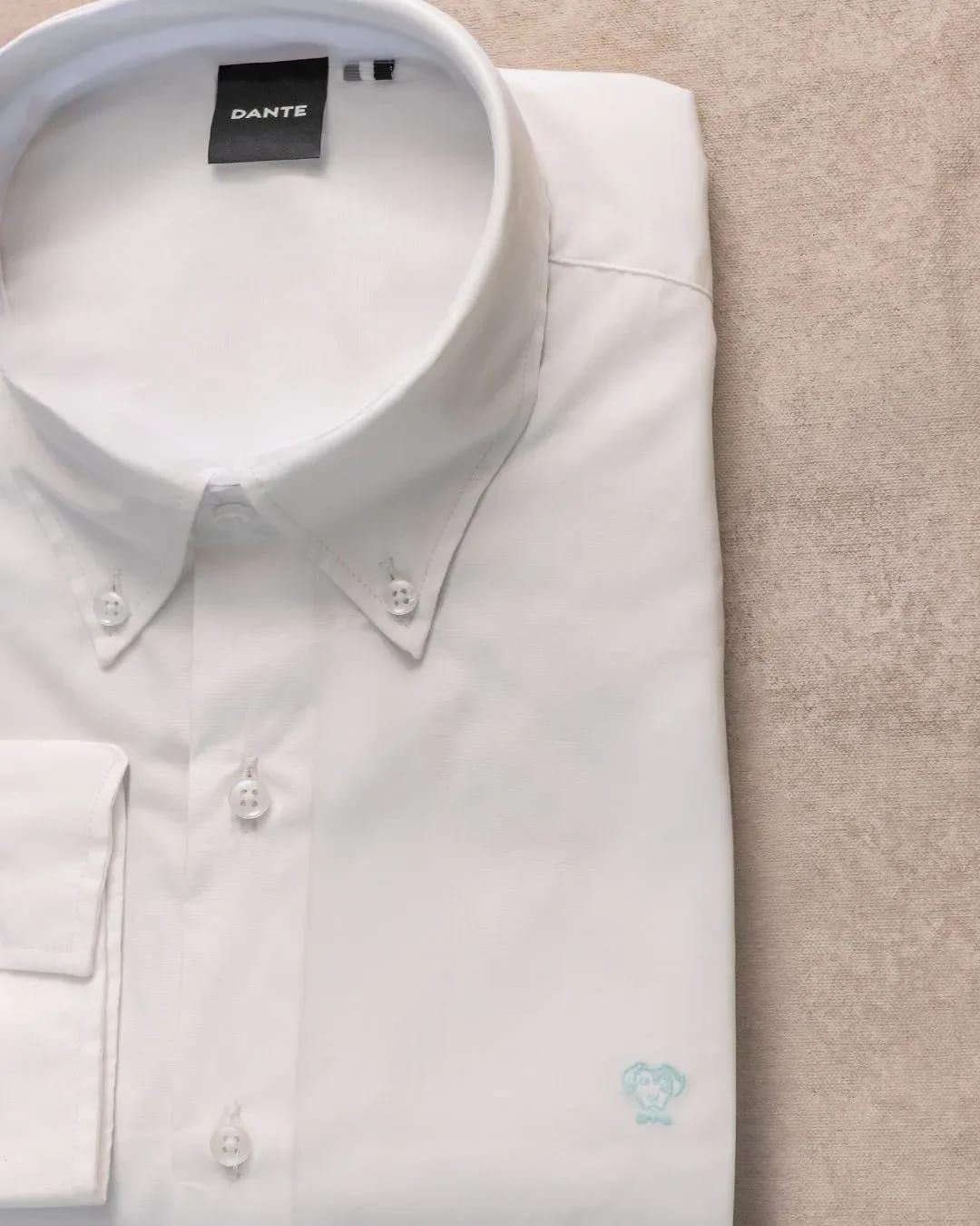 Camisa Antimanchas Popelina Blanco Logo Azul Claro - imagen 10