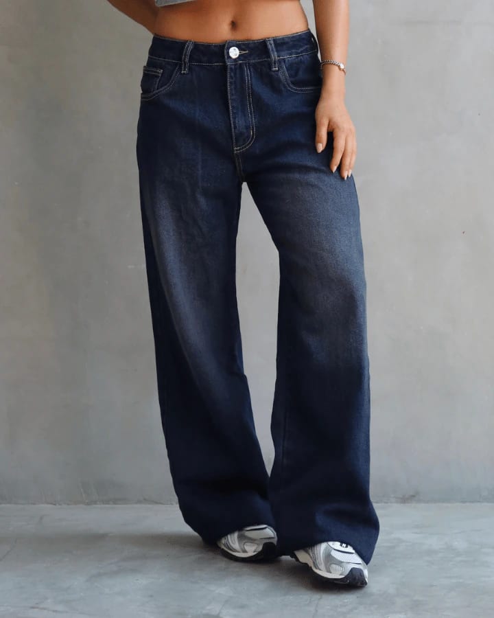 JEAN RELAXED FIT DARK BLUE TINTED AZUL OSCURO - imagen 1