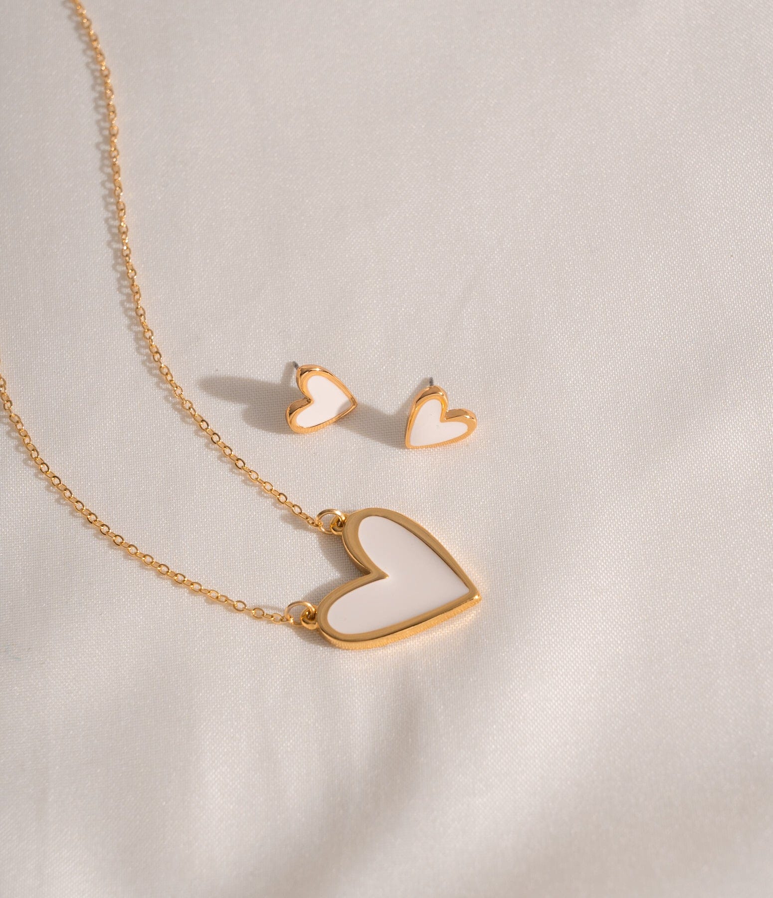 Set Cadena + Aretes Corazón - imagen 2