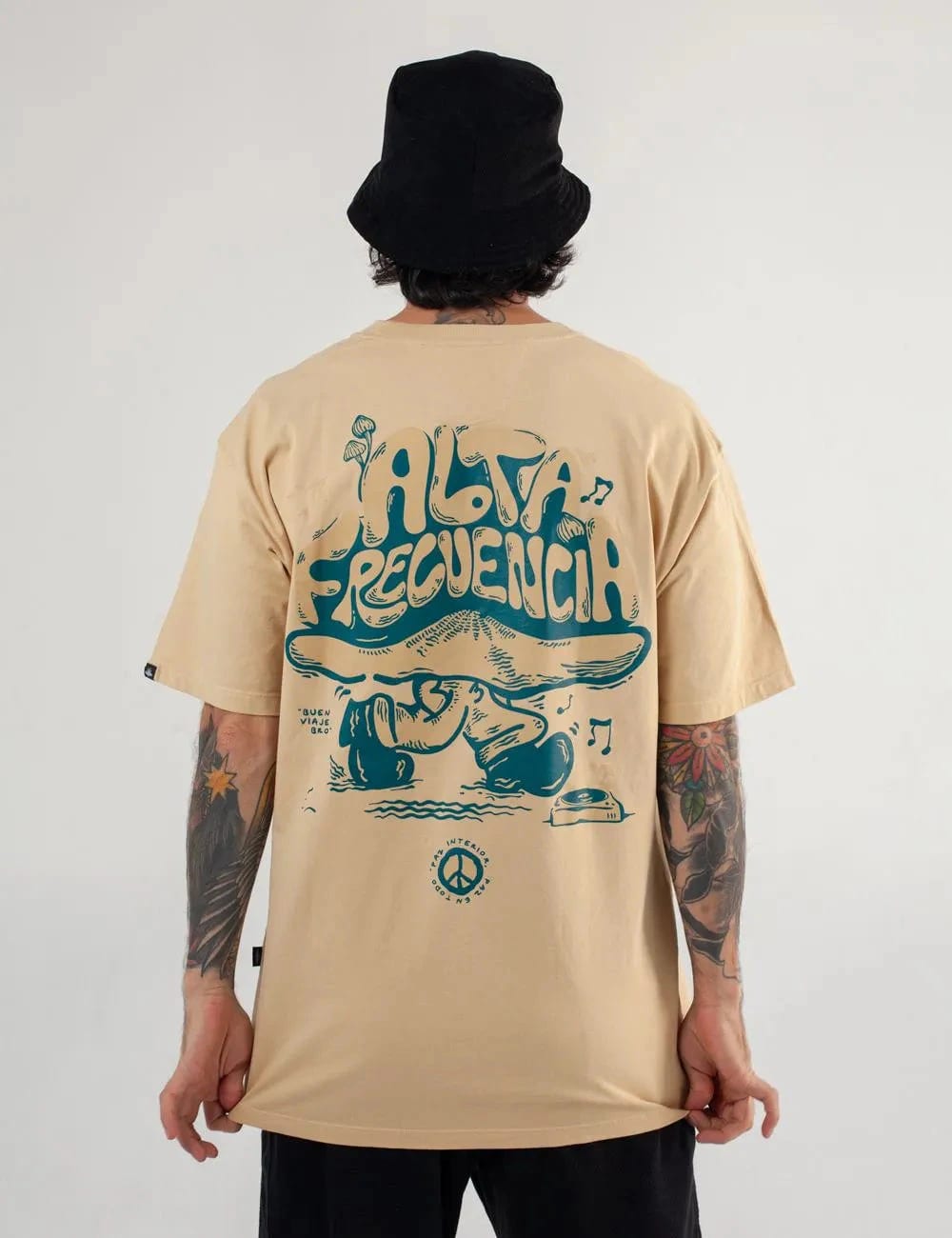 Camiseta Oversize Alta Frecuencia Arena Hombre - imagen 10