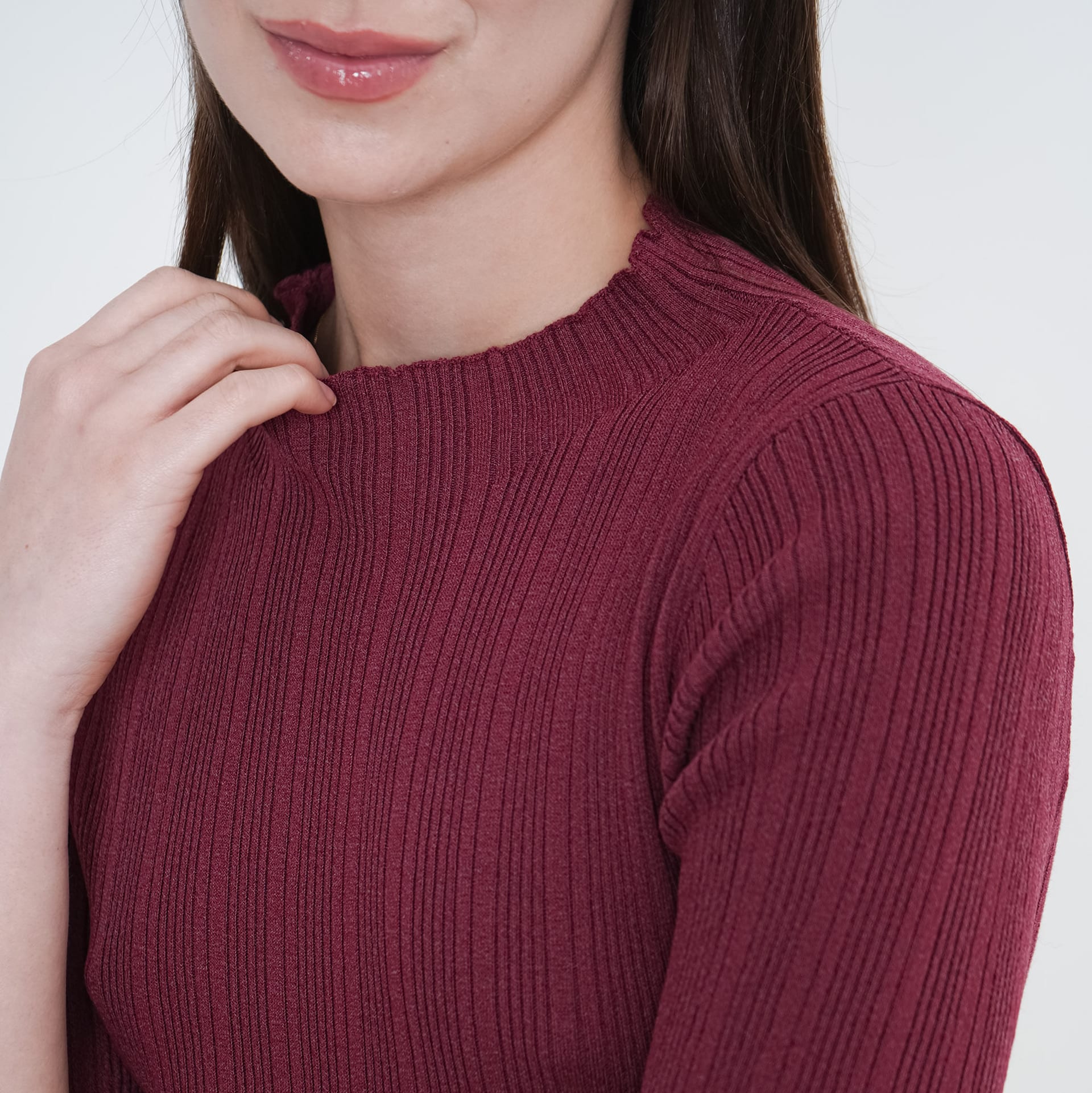 Sweater cuello alto manga al codo - imagen 10