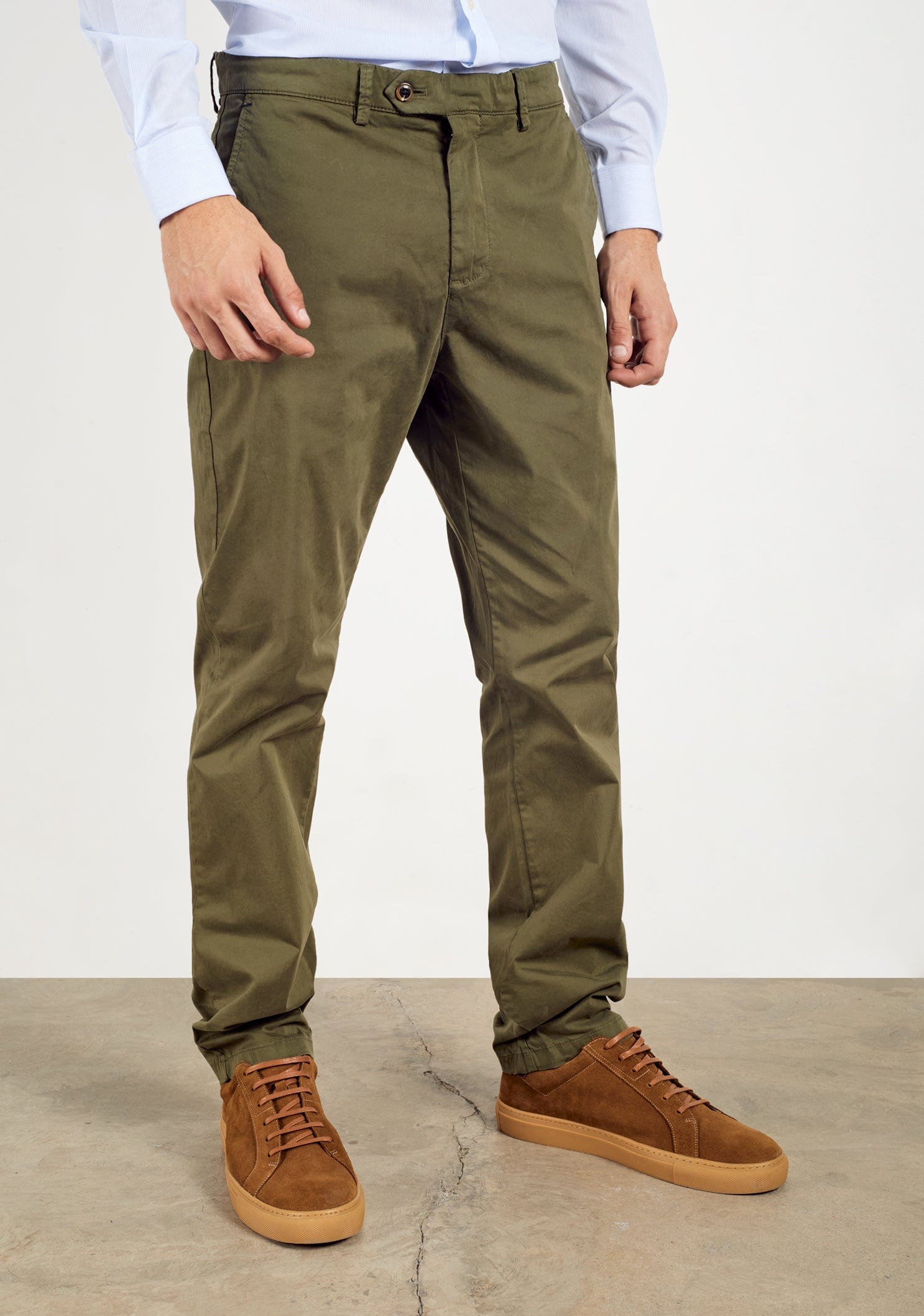 Pantalón H Chino Unicolor Verde Olive - imagen 3