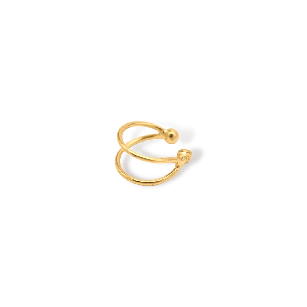 Earcuff liso de dos alambres - imagen 1