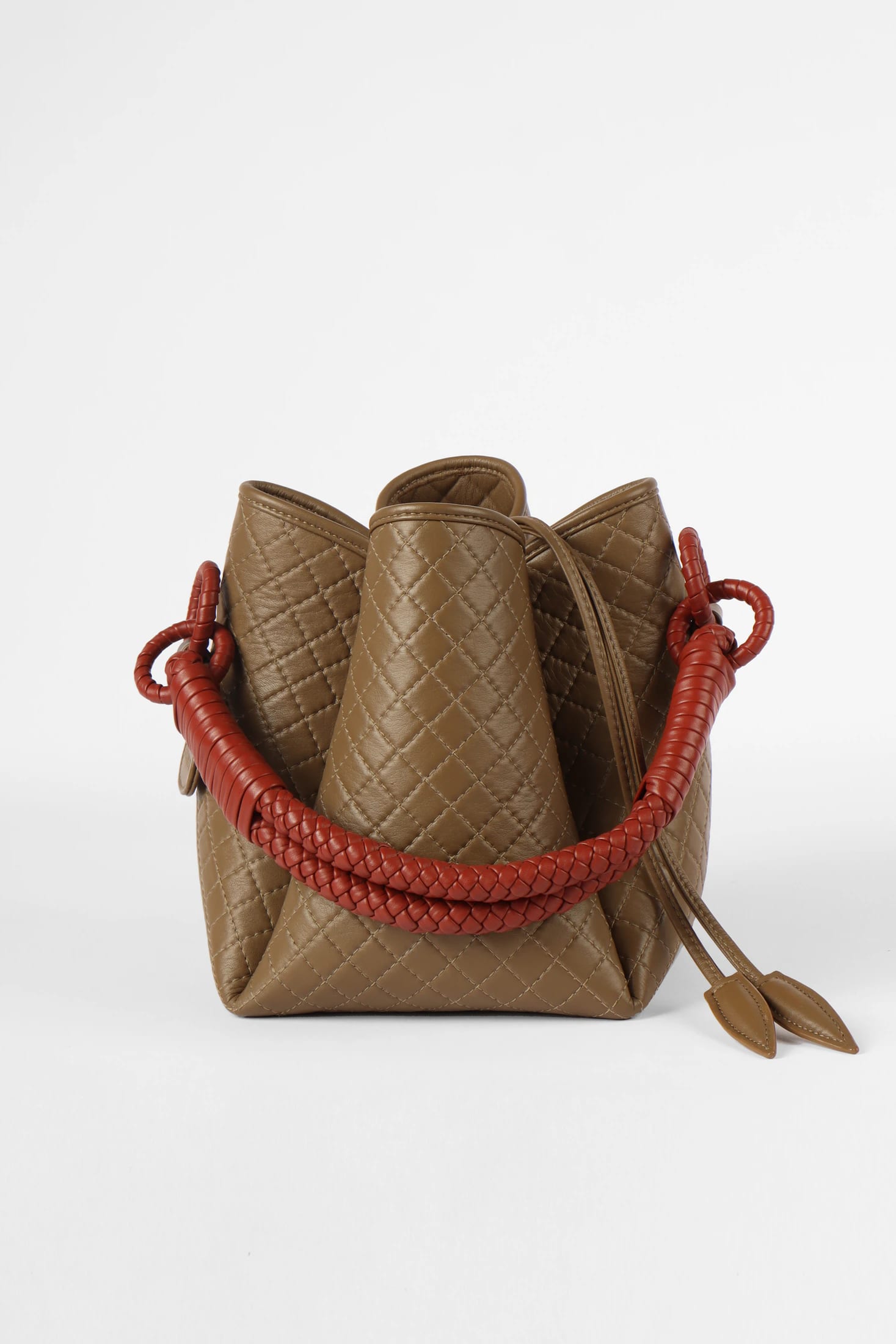 Tulip Bucket Bag, Olive & Brick - imagen 1