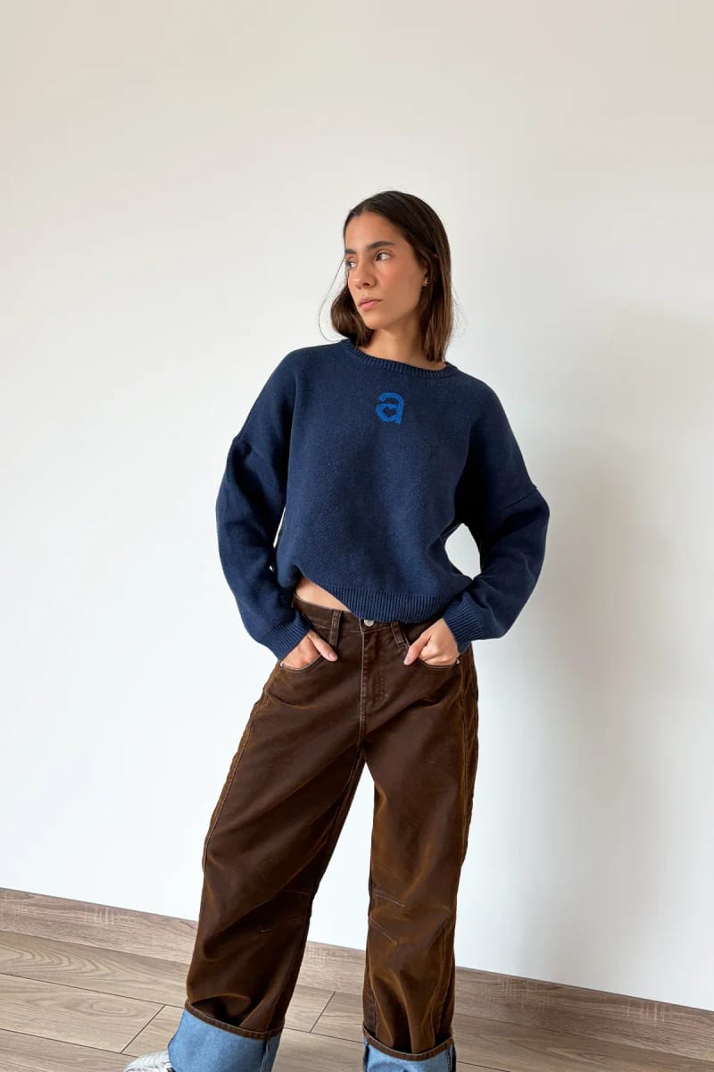MONOGRAM SWEATER NAVY BLUE - imagen 12