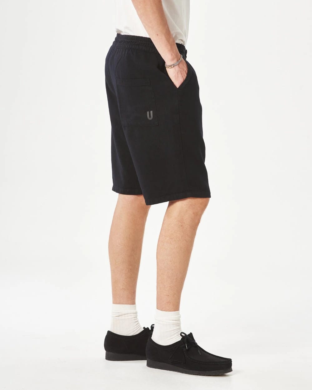 BLACK STATIONARY SHORTS - imagen 6