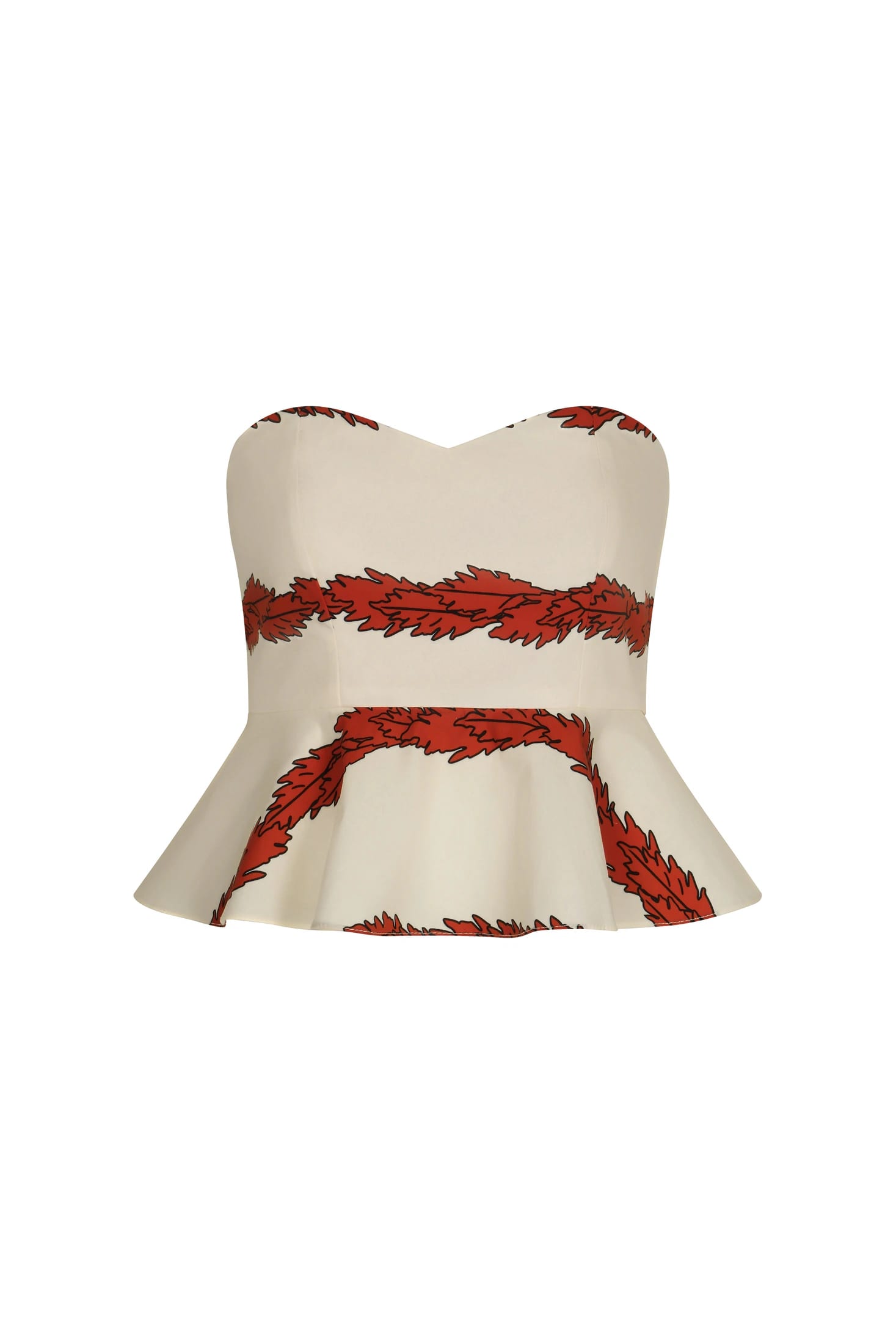 Peplum Cotton Top / Orange Stripes - imagen 1