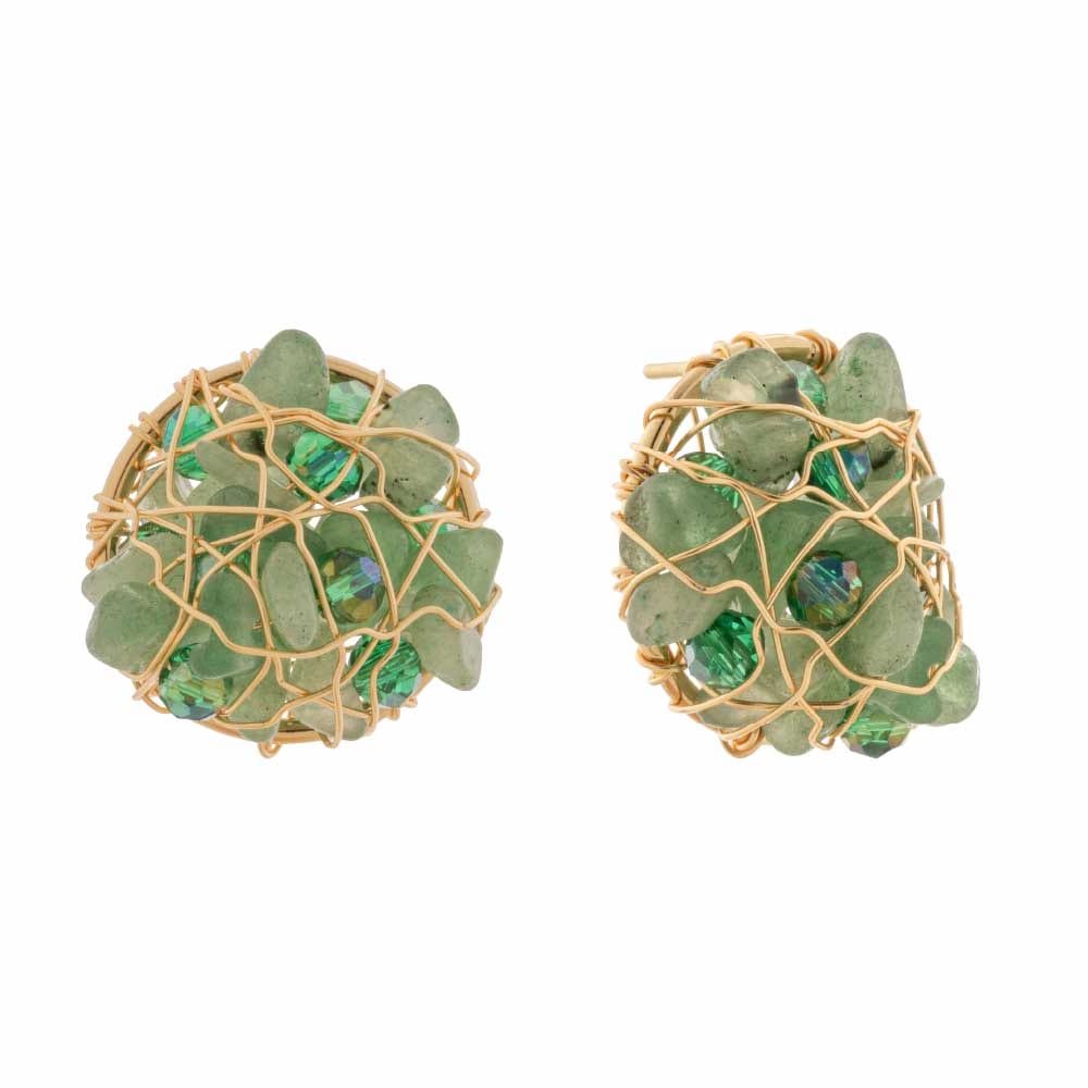 Aretes Topo Tejido Circular - imagen 1
