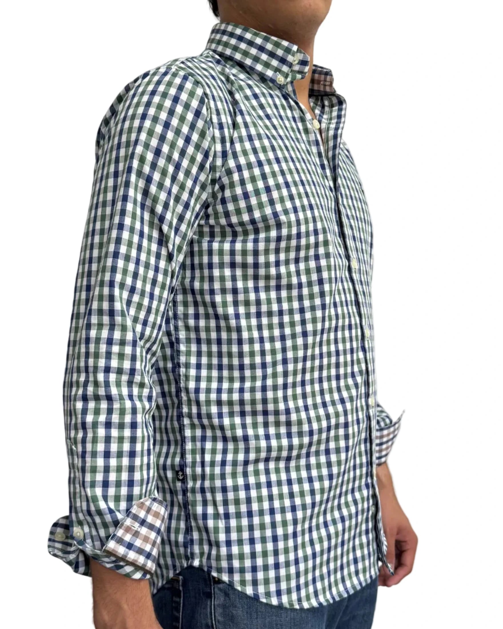 Camisa Cuadros Azul y Verde - imagen 3