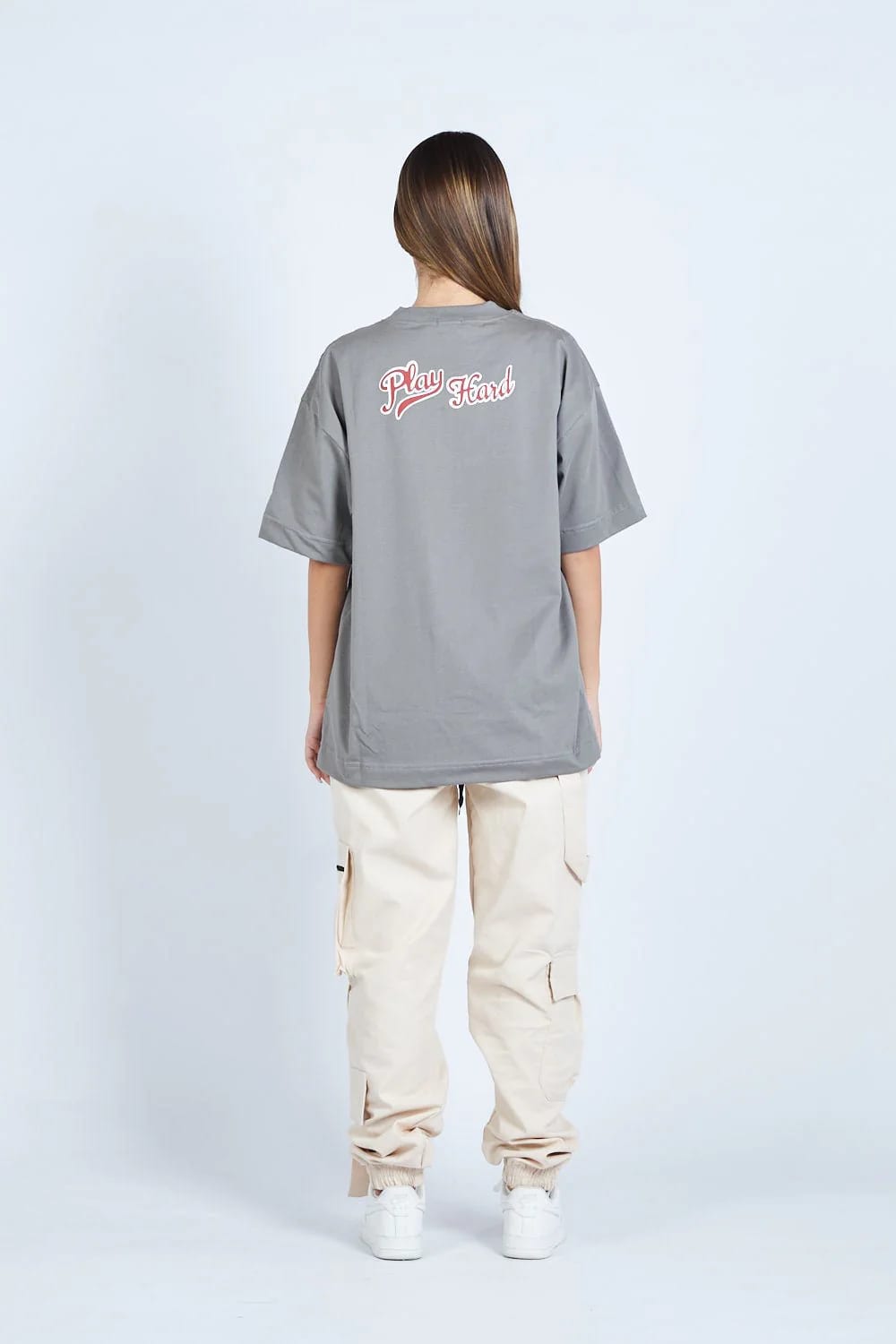 Camiseta oversize PLAY HARD GRIS | DROP 03 | - imagen 3
