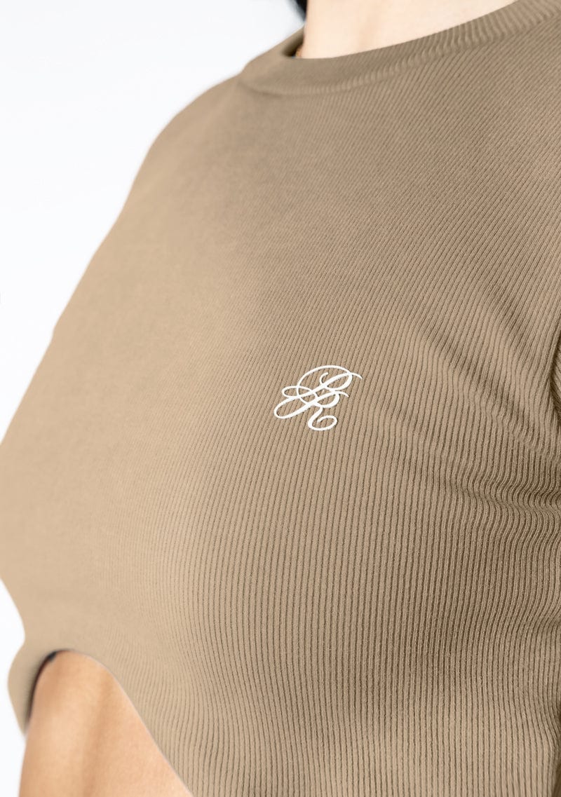 Dopamine brown Long sleeve crop top - imagen 5