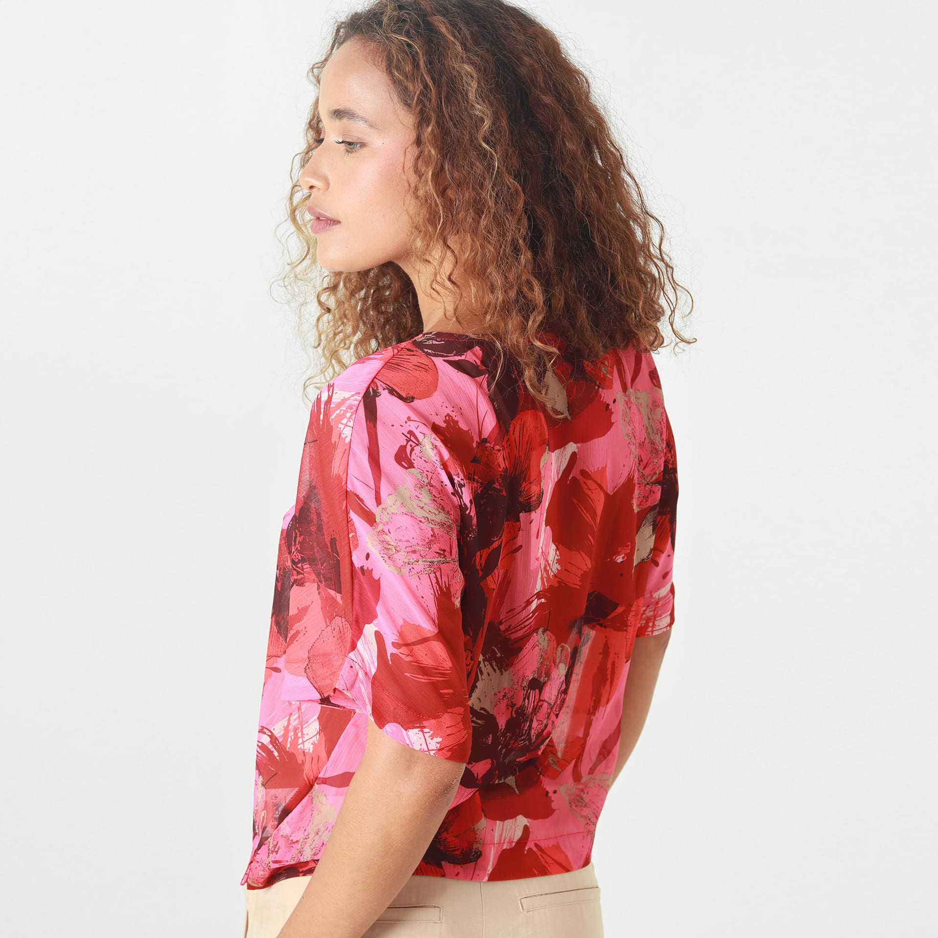 Blusa Cuello V Manga Corta - imagen 2