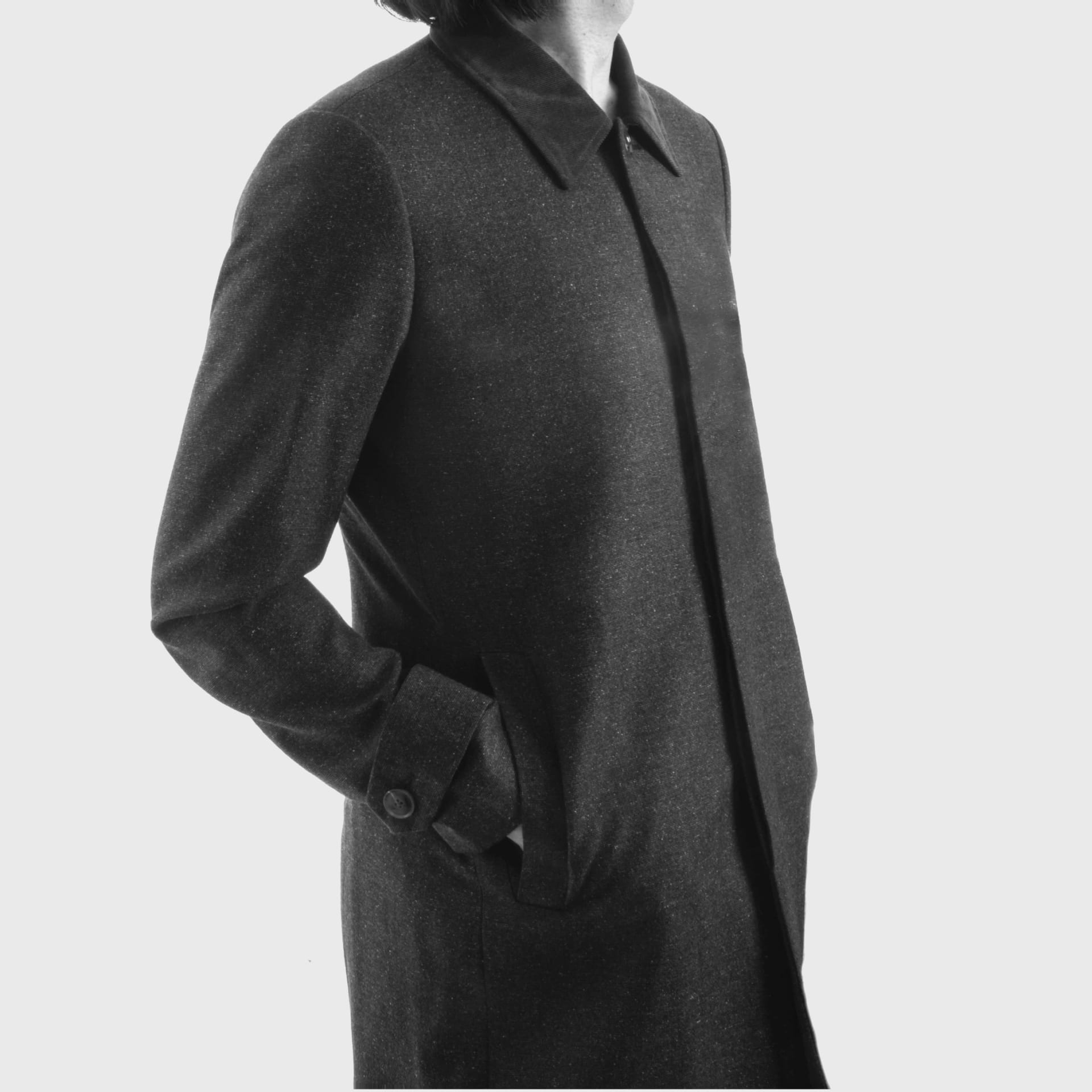 Abrigo Marrón con Nep de Seda y Frente Oculto - imagen 9