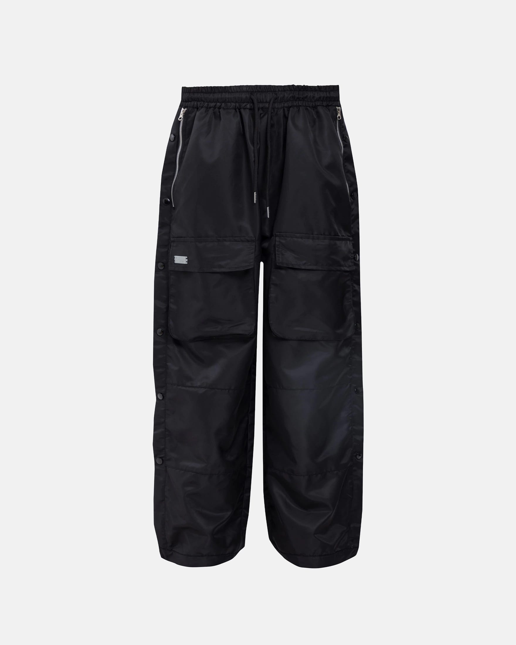 Basics Side Buttons Cargo Pants Black - imagen 1