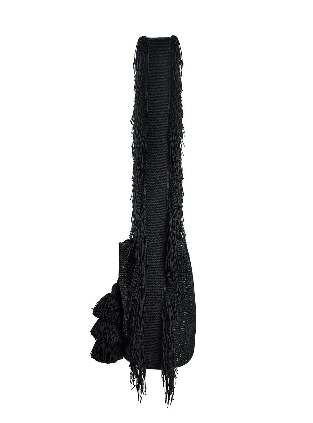 Mochila Wayuu Kamsa Shiiliwaiya Black - imagen 3