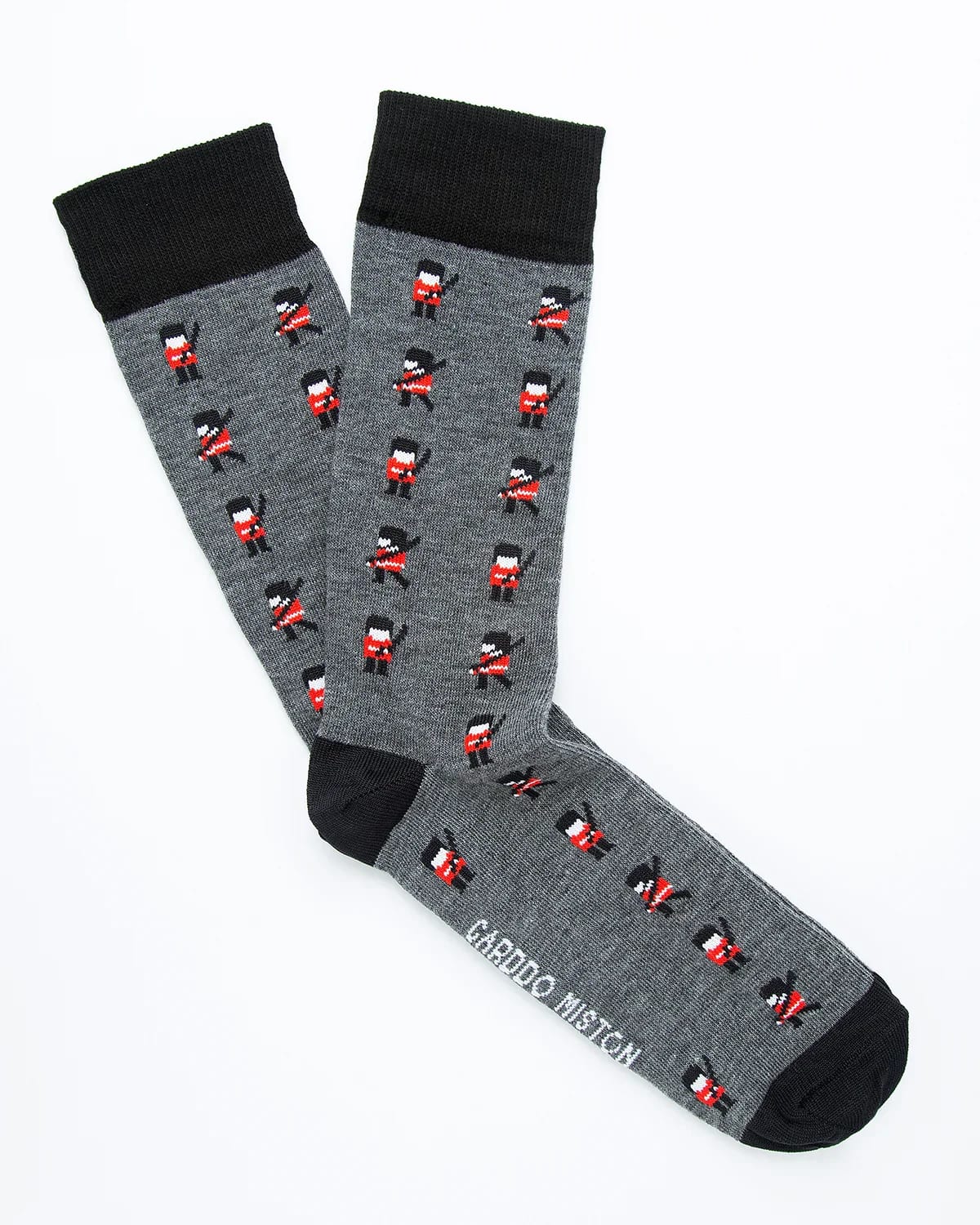 Medias Algodón Estampado Soldados Ingleses - Fondo Gris - imagen 2