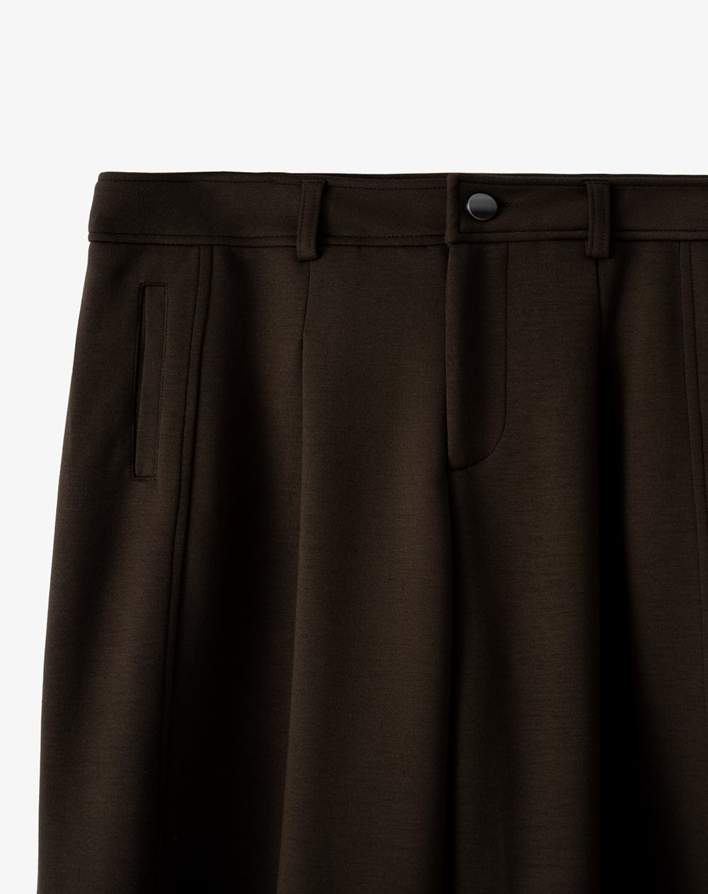Pantalón loose tiro medio chocolate mujer - imagen 2