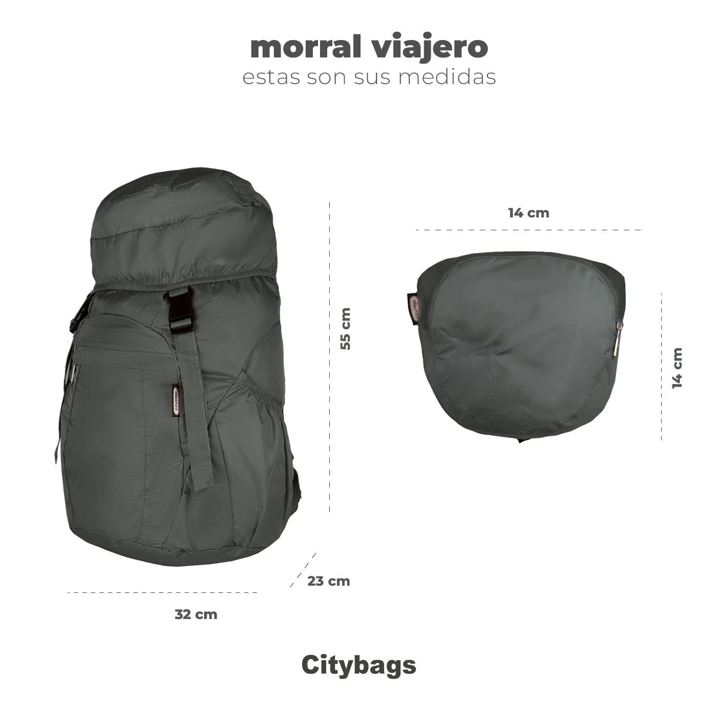 Morral Viajero ULTRA Plegable Estampado Vida Citybags Multicolor - imagen 8