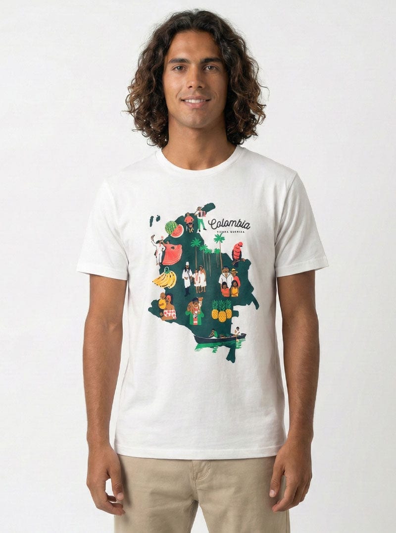 CAMISETA HOMBRE MAPA ETNICO - imagen 1