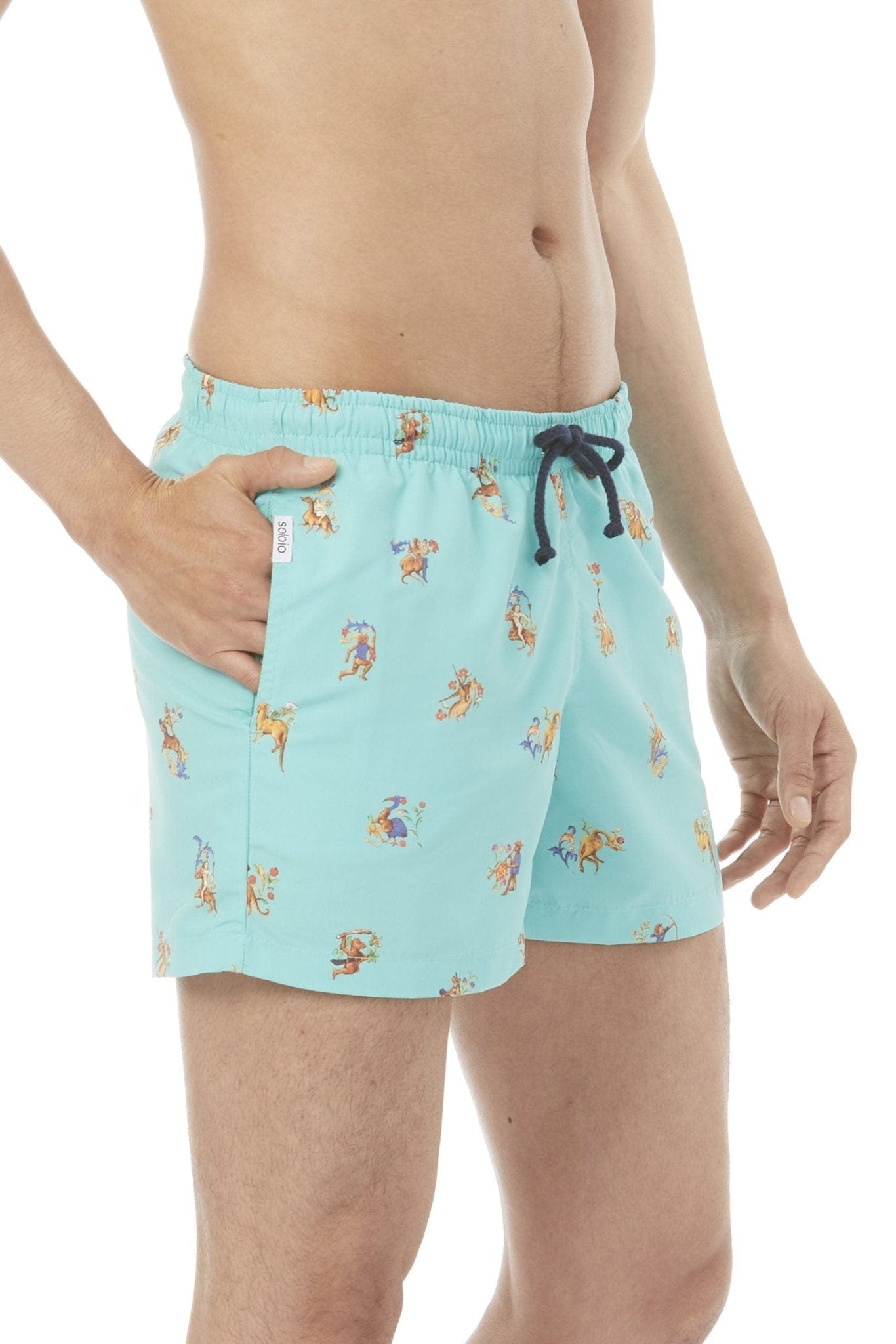Men's swim trunk turquoise lorenzo - imagen 5