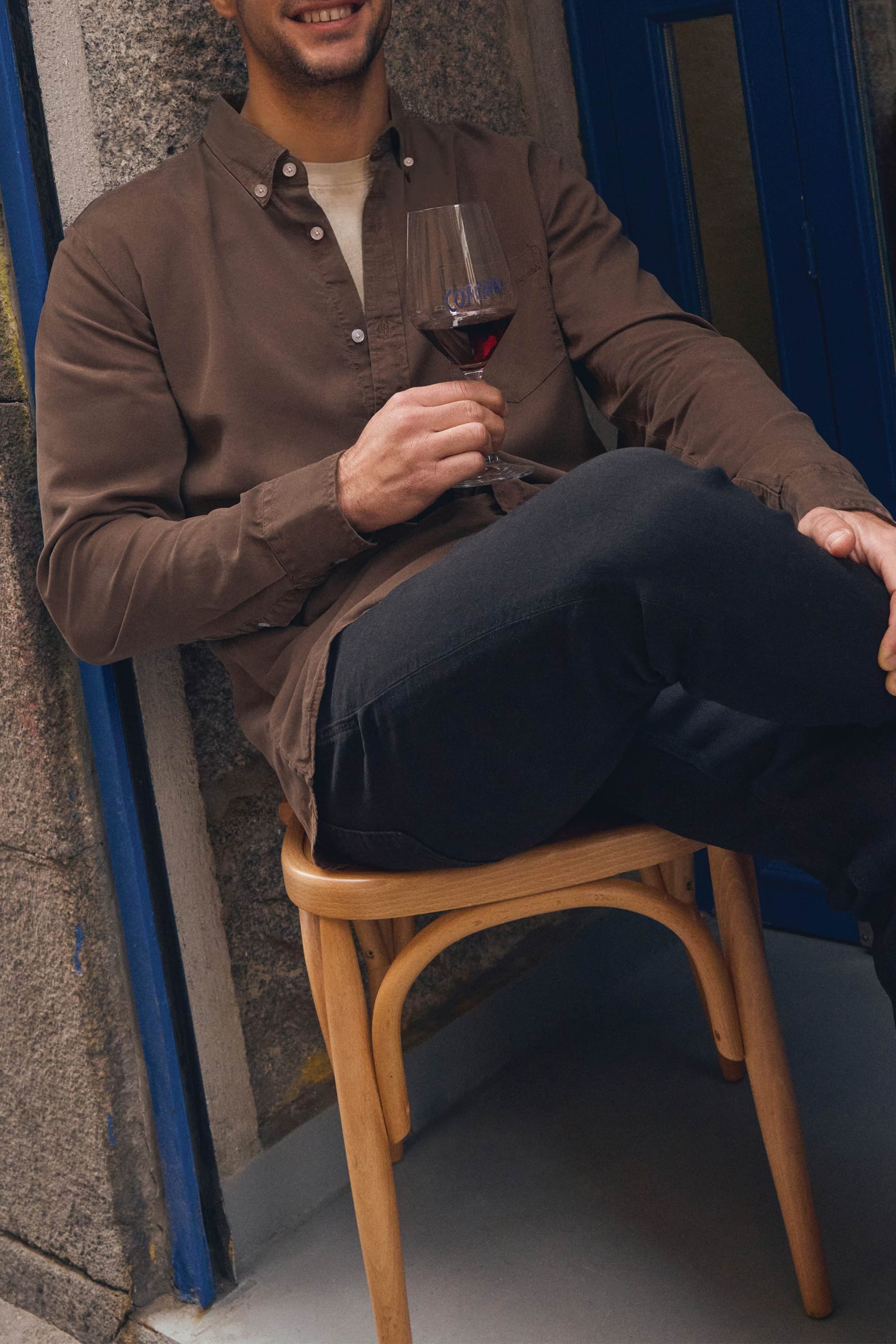 CAMISA LYOCELL CHOCOLATE - imagen 4