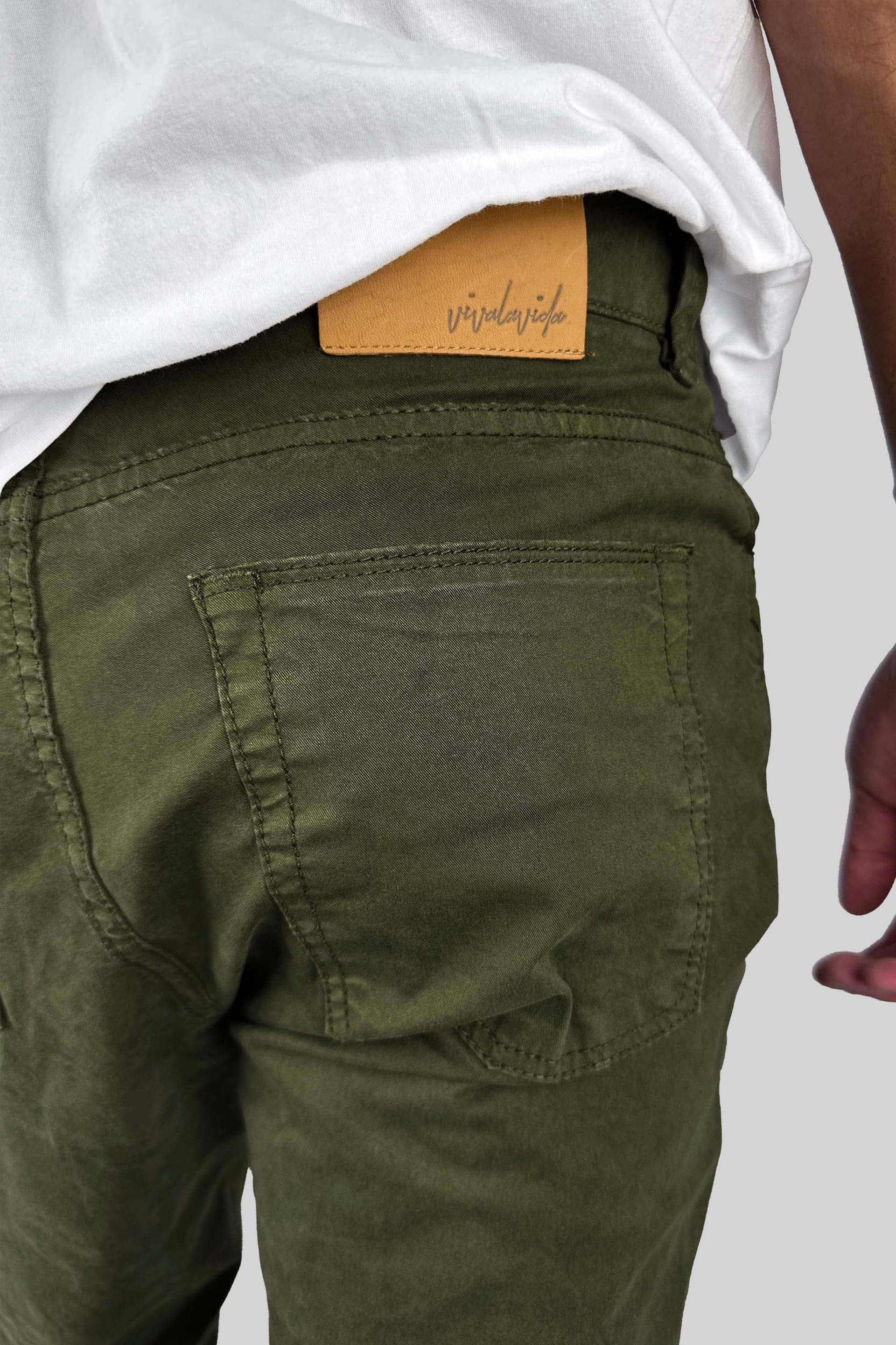 PANTALON 5 BOLSILLOS MILITAR - imagen 4