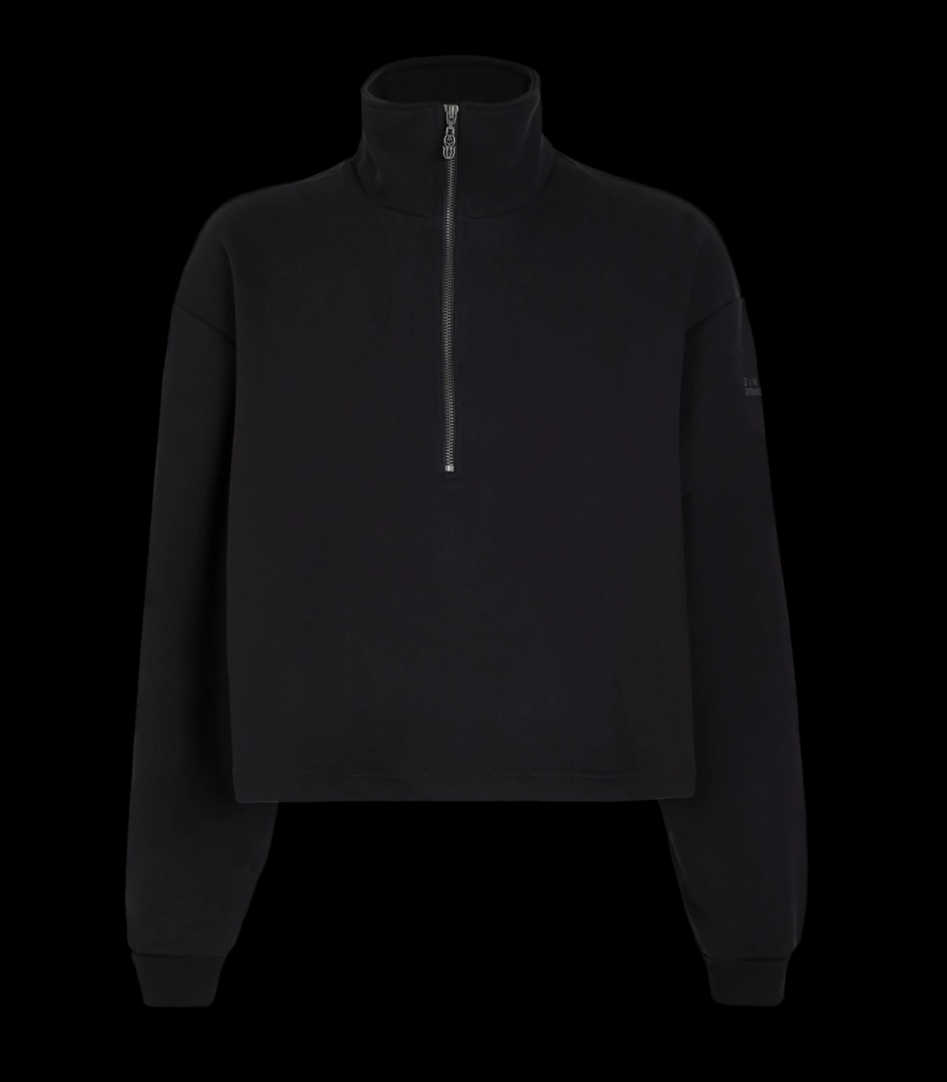 MONOGRAM ZIPPER BLACK SWEATER - imagen 1