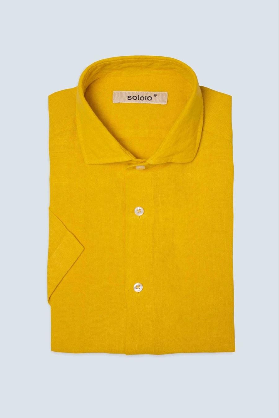 Men's linen shirt yellow fruit basic - imagen 6