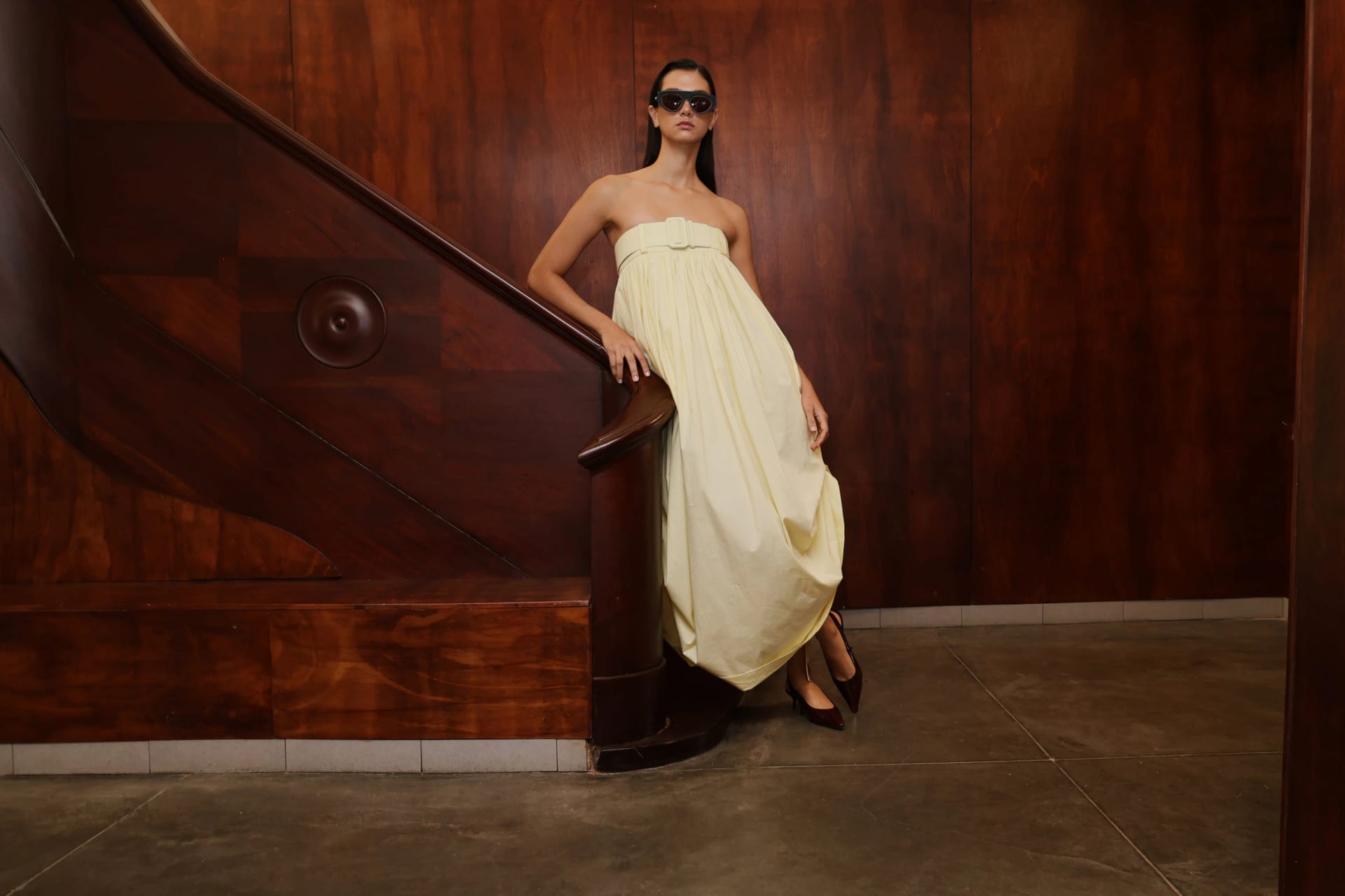 VESTIDO BALLOON LARGO POPELINA - imagen 7