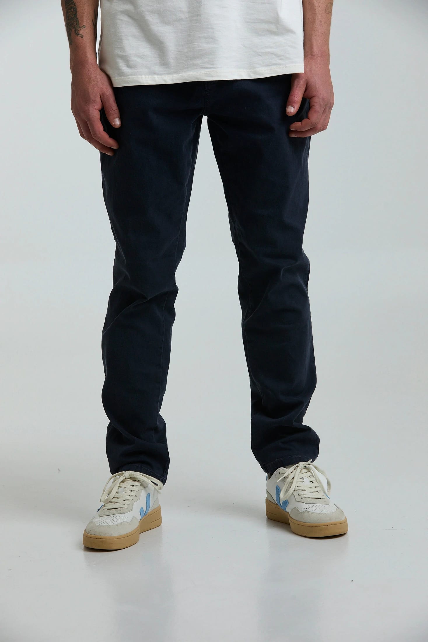 Pantalón de drill azul oscuro - imagen 1