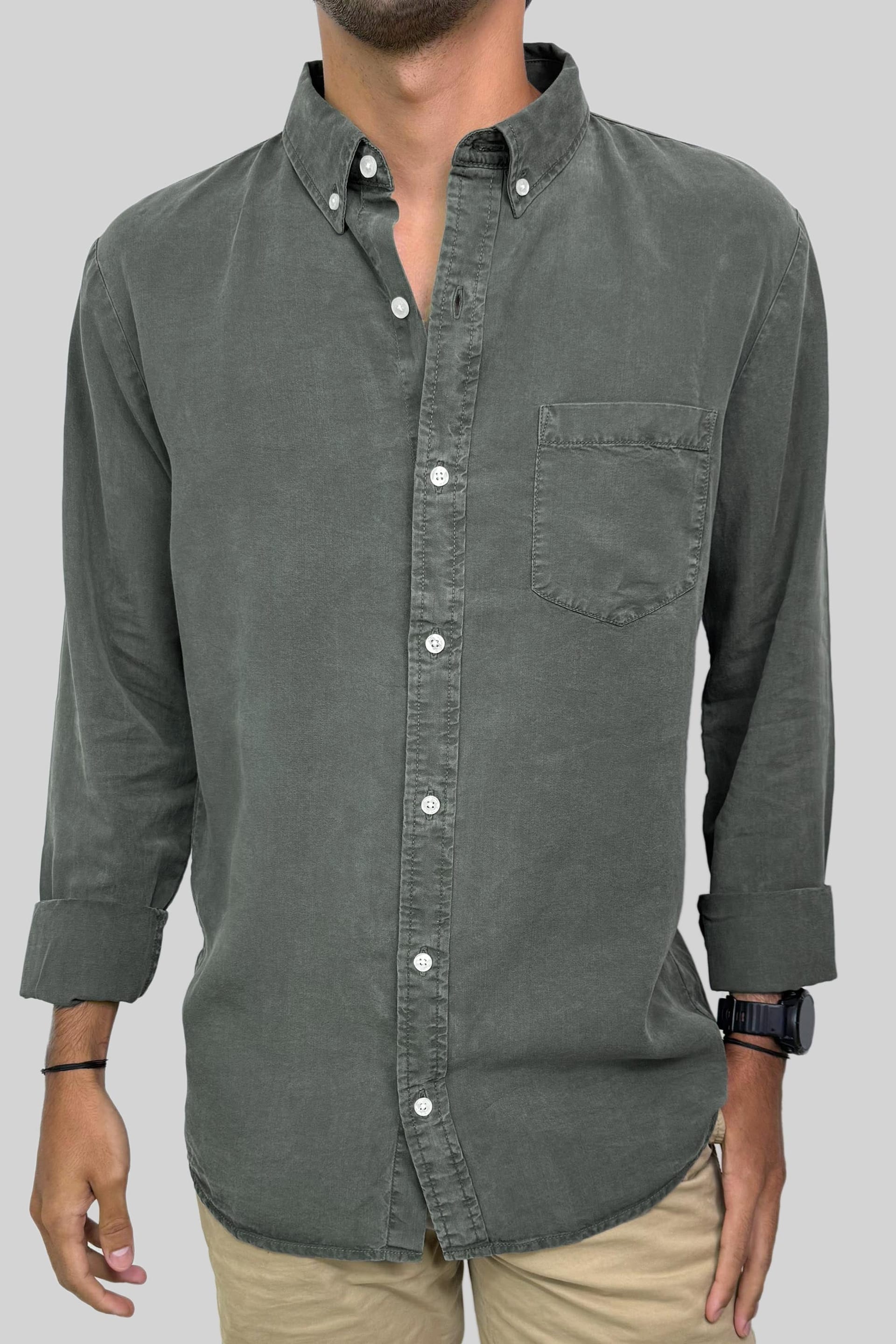 CAMISA LYOCELL OLIVE - imagen 2