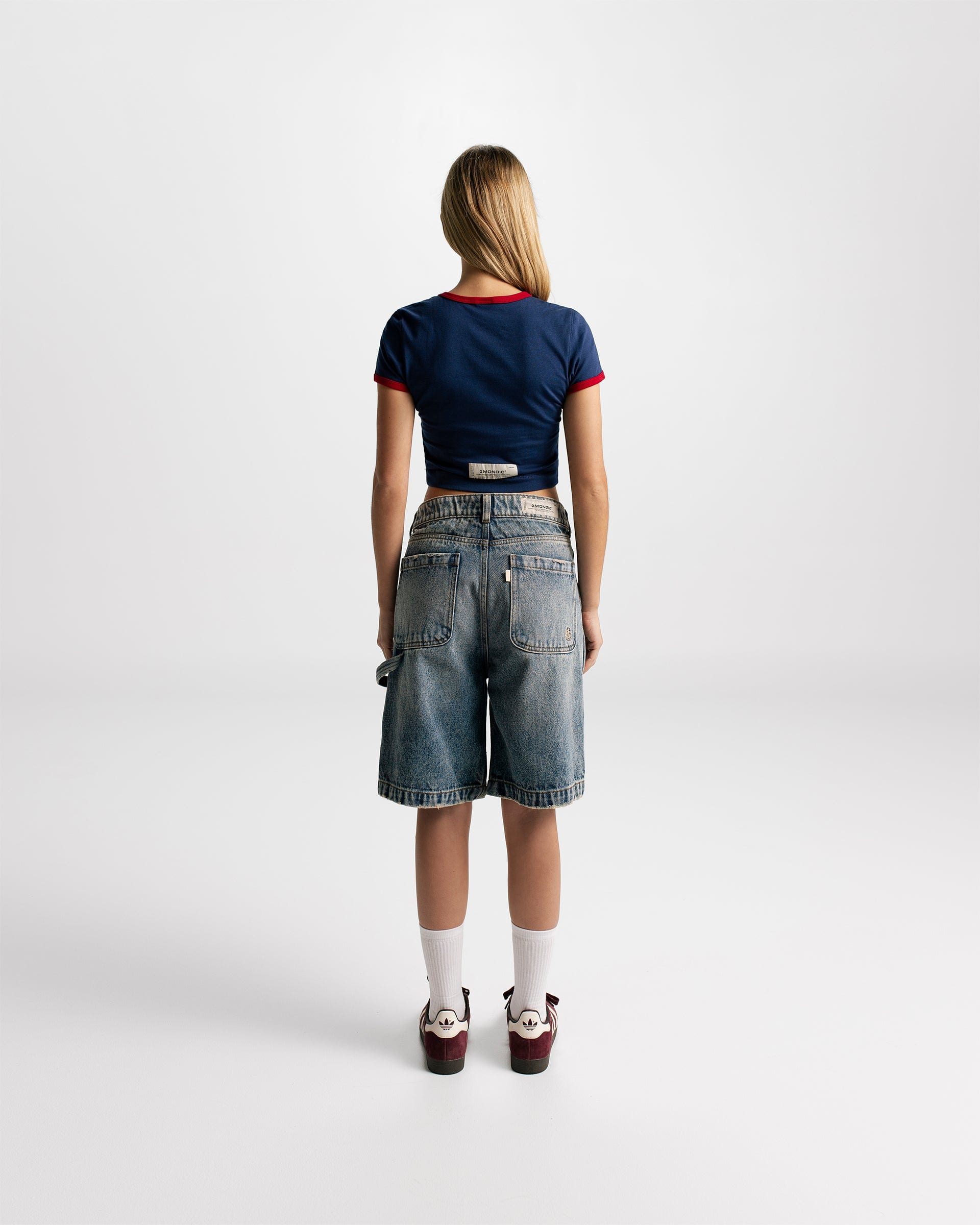 Crop Top Monoic Paris - Azul Navy y Rojo - imagen 3