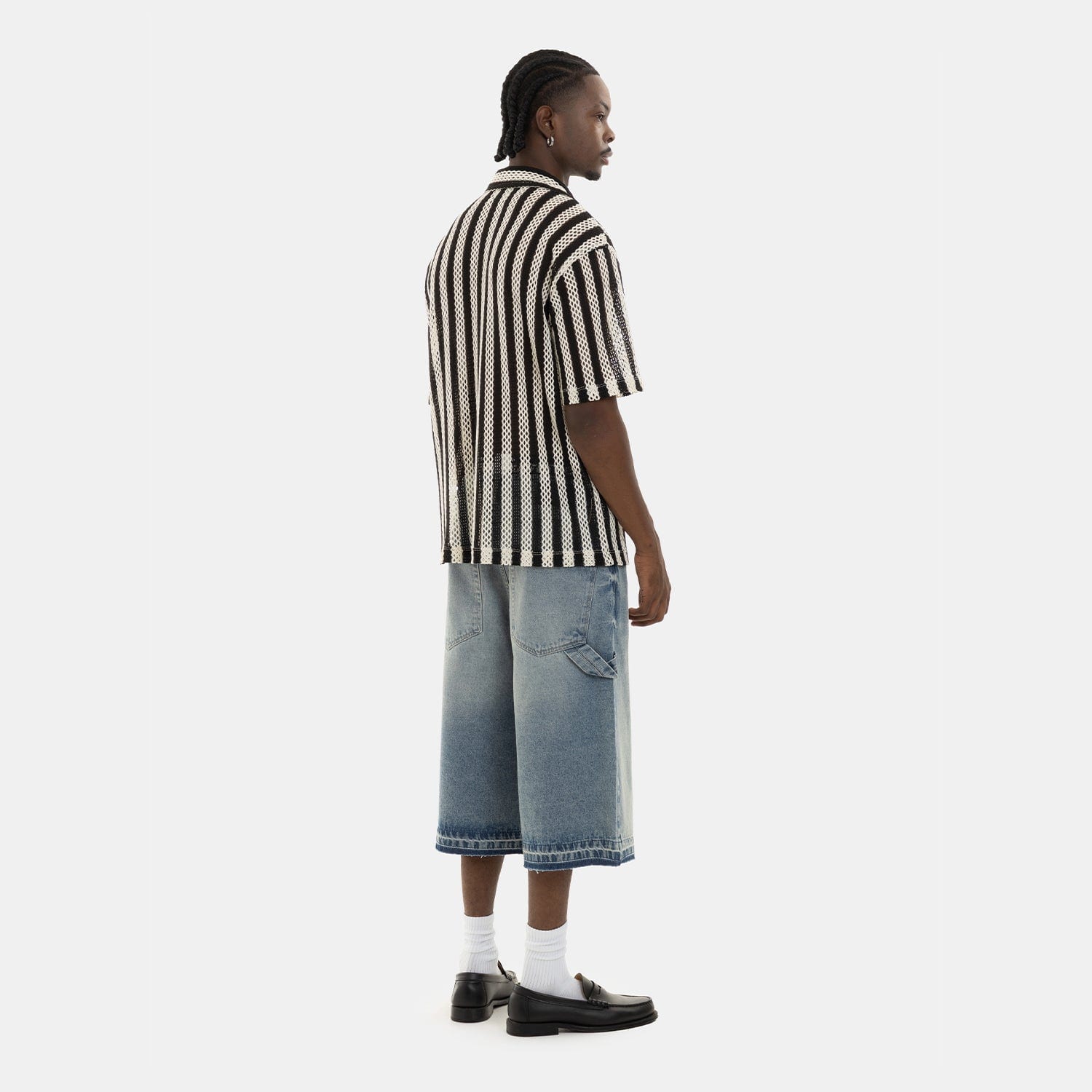Mesh Striped Shirt Black - imagen 5