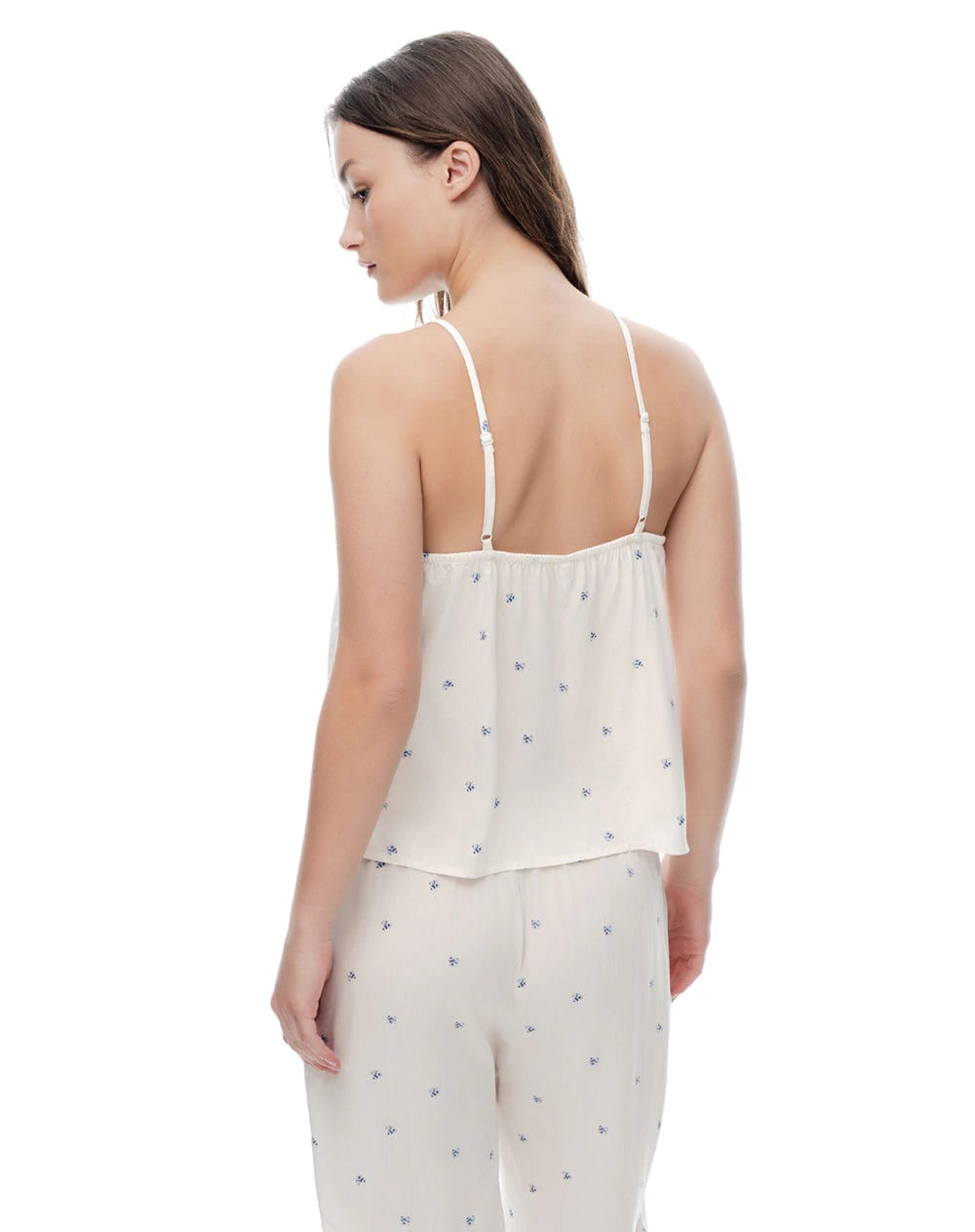Camisa relaxed tiras blanco estampado mujer - imagen 2