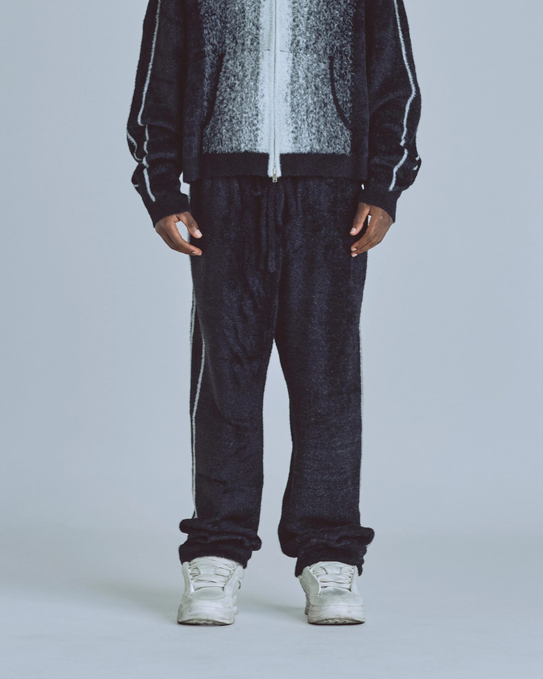 Basics Knit Pants Bone/Black - imagen 2